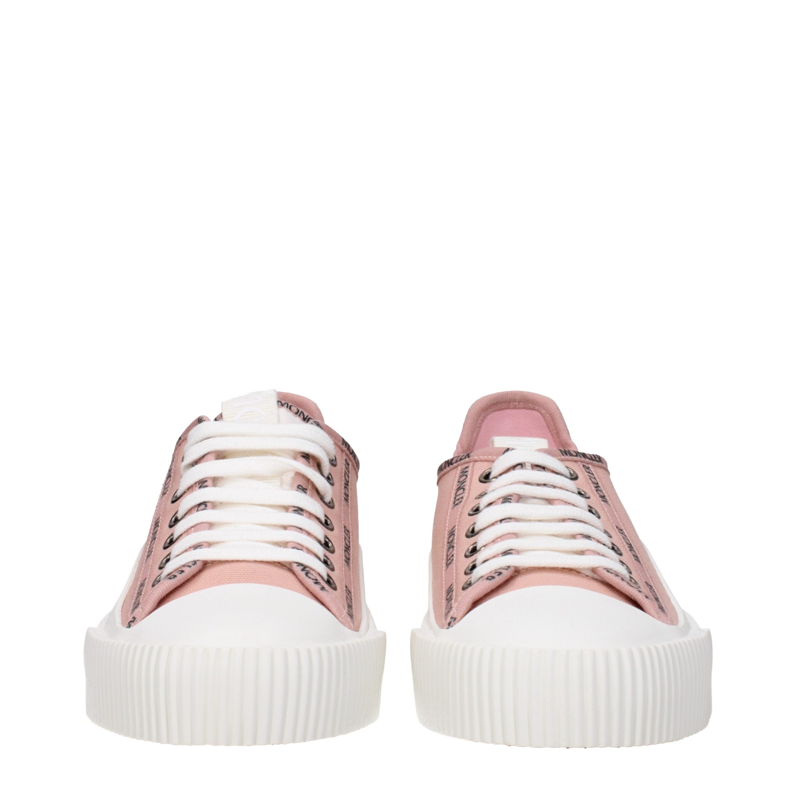 Moncler Pink Fabric Low Tops - Image 3
