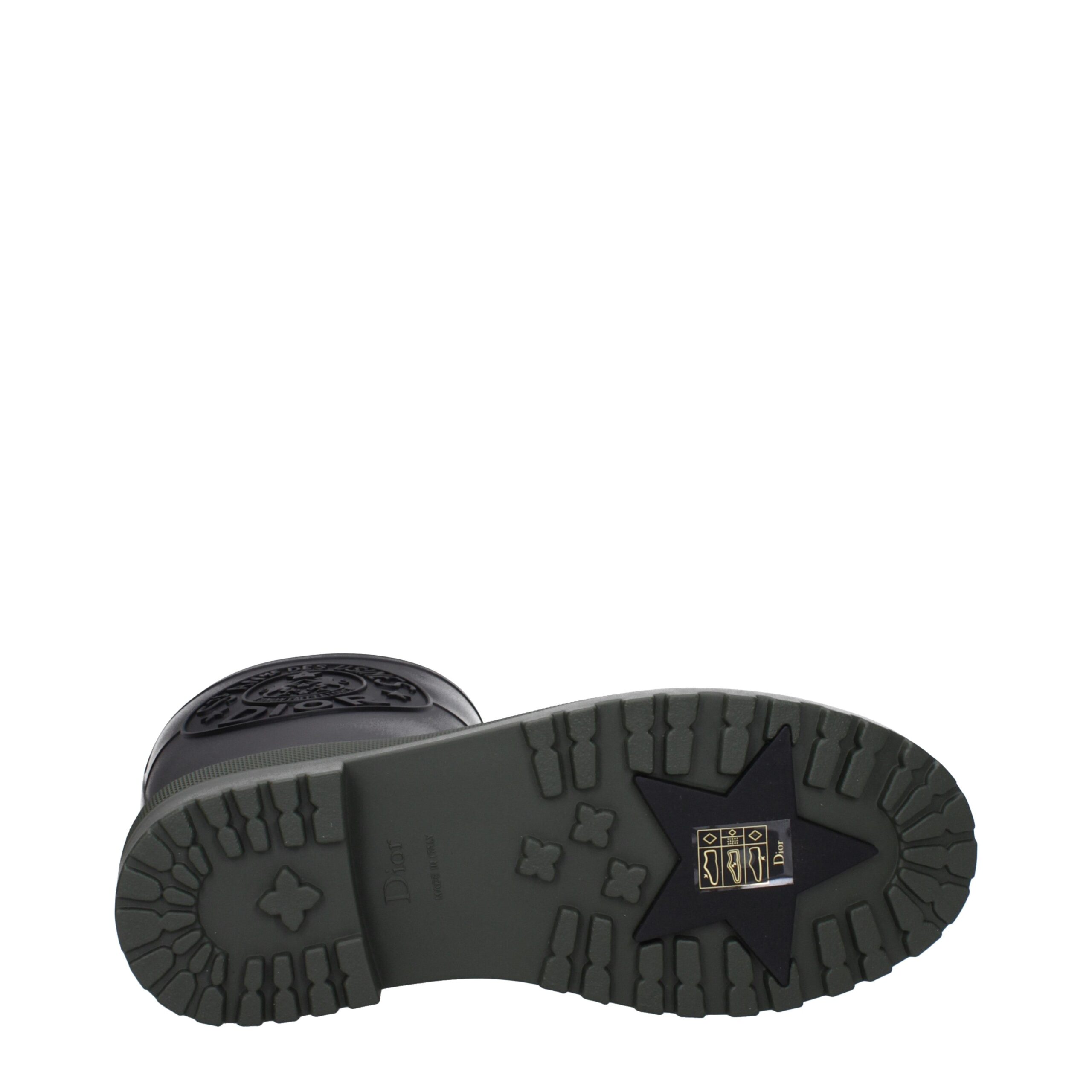 Christian Dior Black Cotton Rain Boots - Image 5