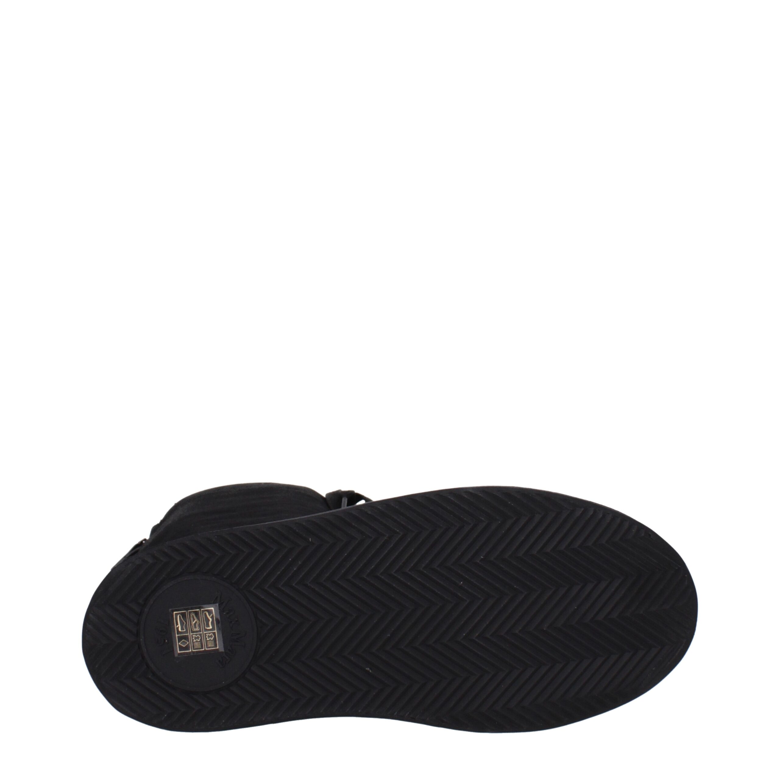 Max Mara Black Fabric Lace-Up Boots - Image 5