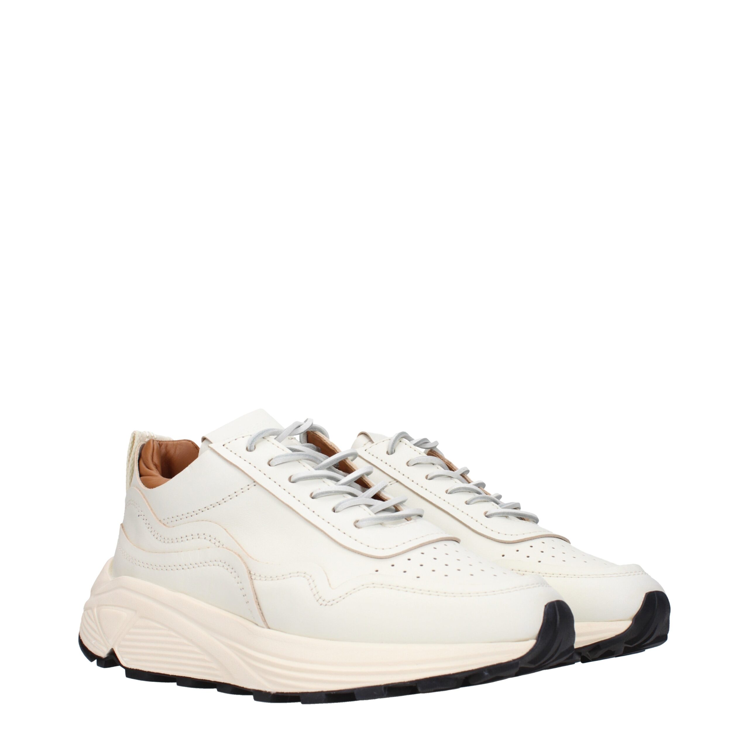 Buttero White Leather Low Tops - Image 2
