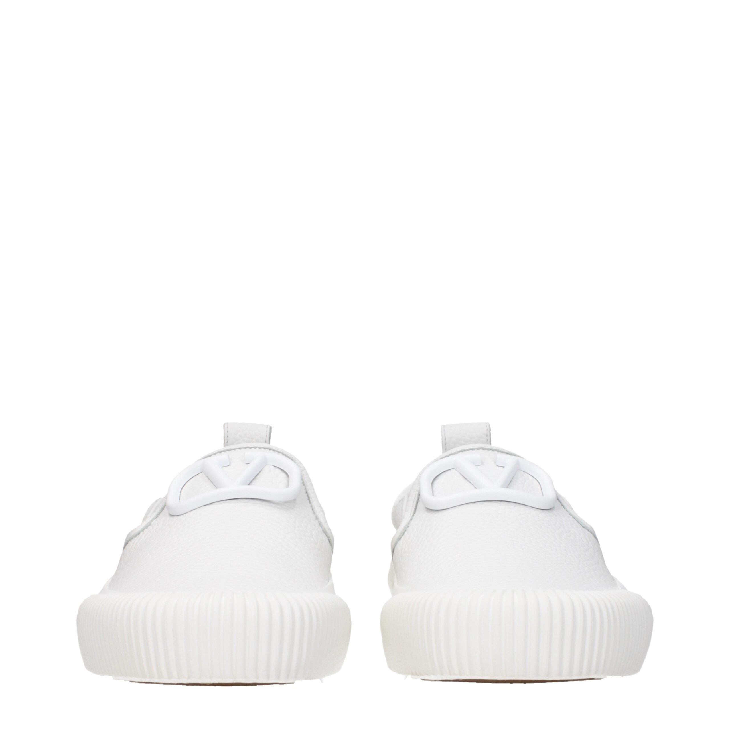 Valentino Garavani White Leather Slip-On Loafers - Image 3