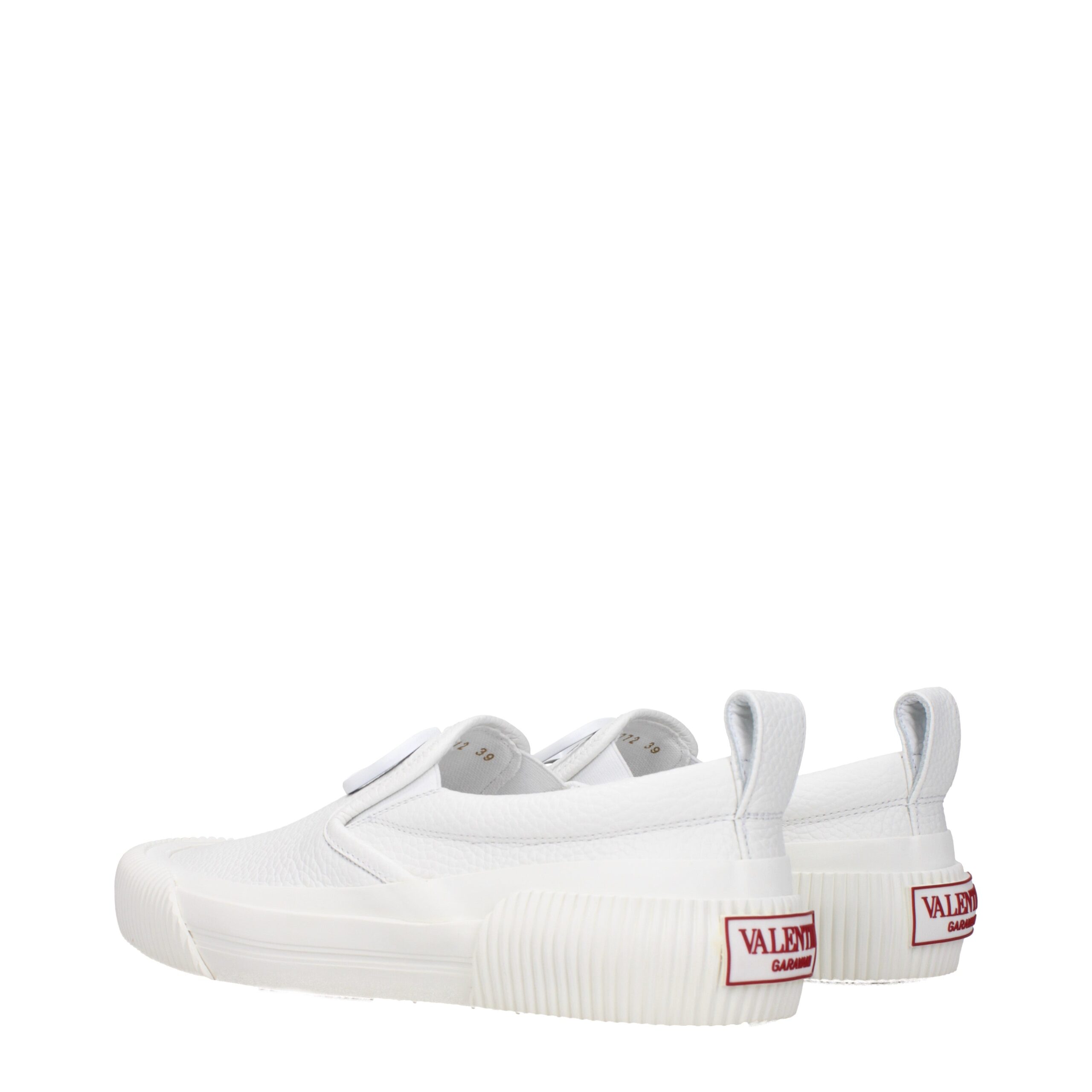 Valentino Garavani White Leather Slip-On Loafers - Image 4