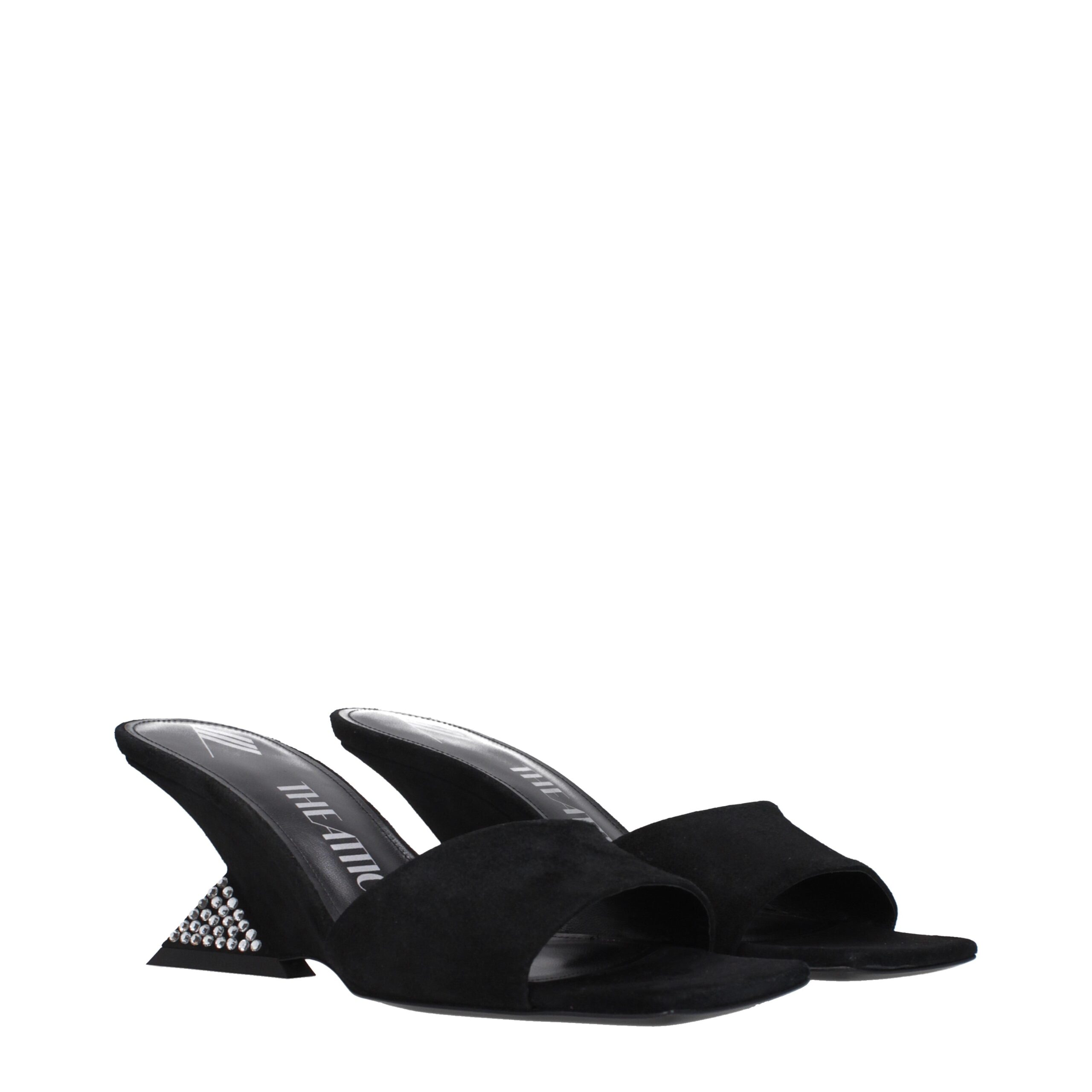 The Attico Black Leather Platform Sandals - Image 2