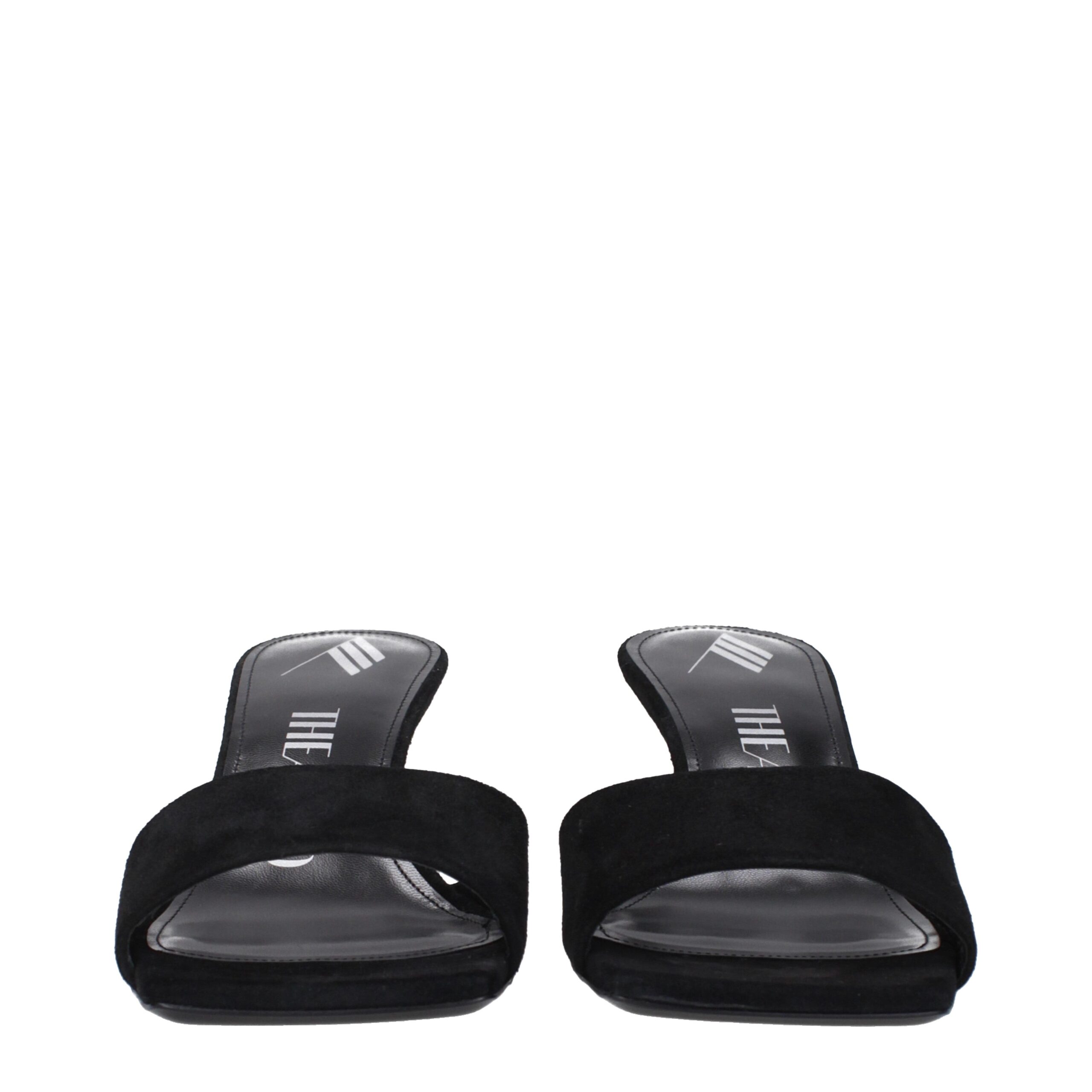 The Attico Black Leather Platform Sandals - Image 3