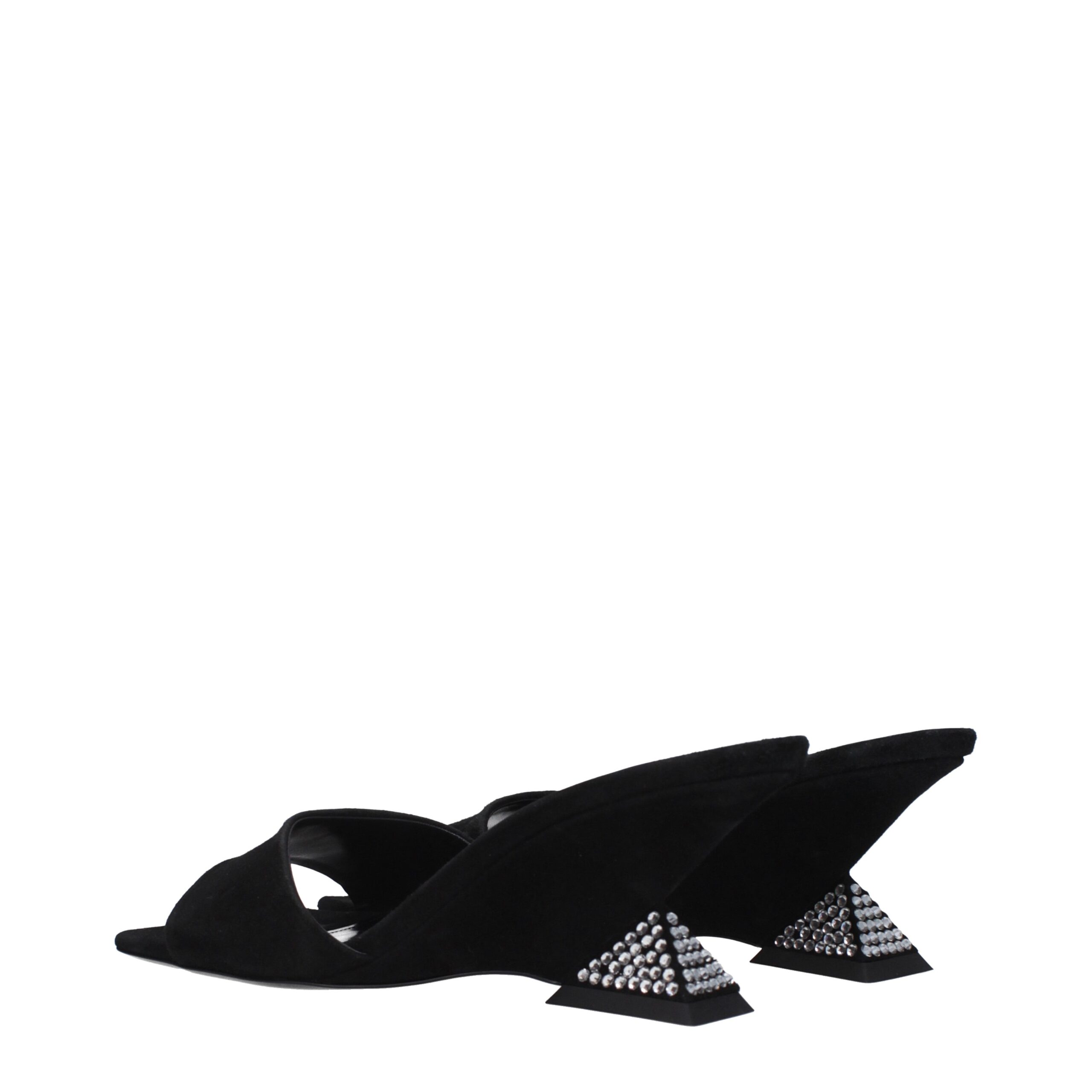 The Attico Black Leather Platform Sandals - Image 4