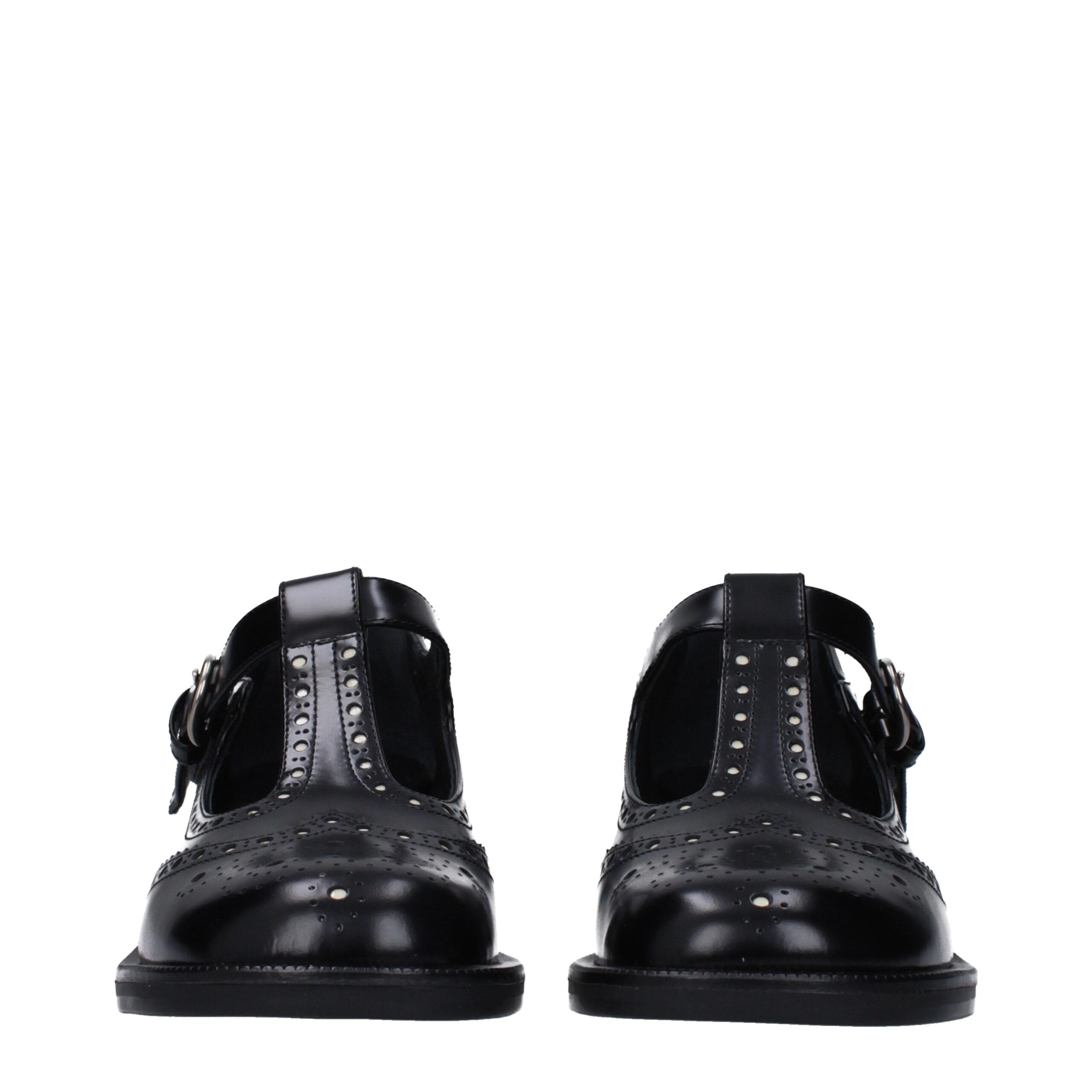 Miu Miu Black Leather Slip-On Loafers - Image 3