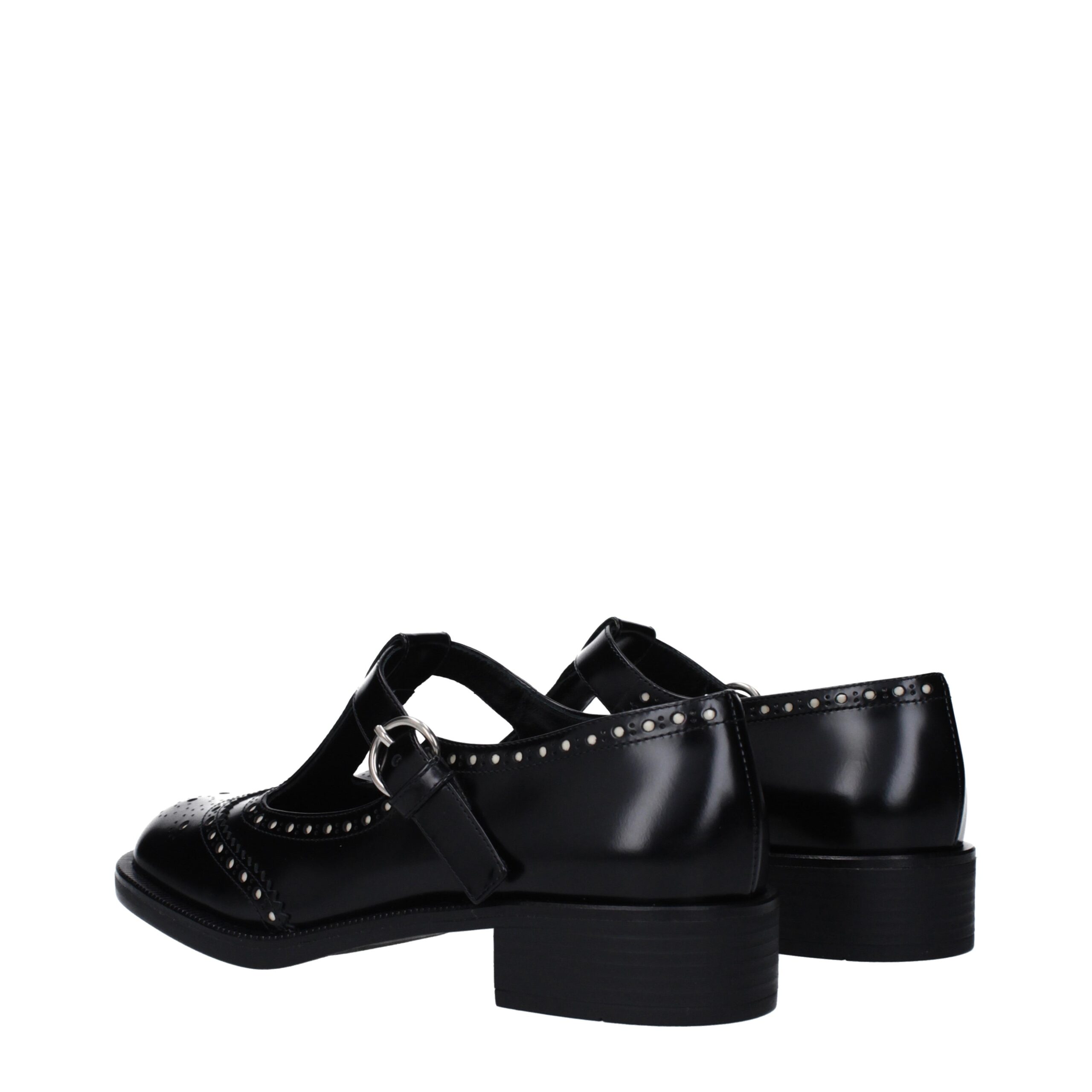 Miu Miu Black Leather Slip-On Loafers - Image 4