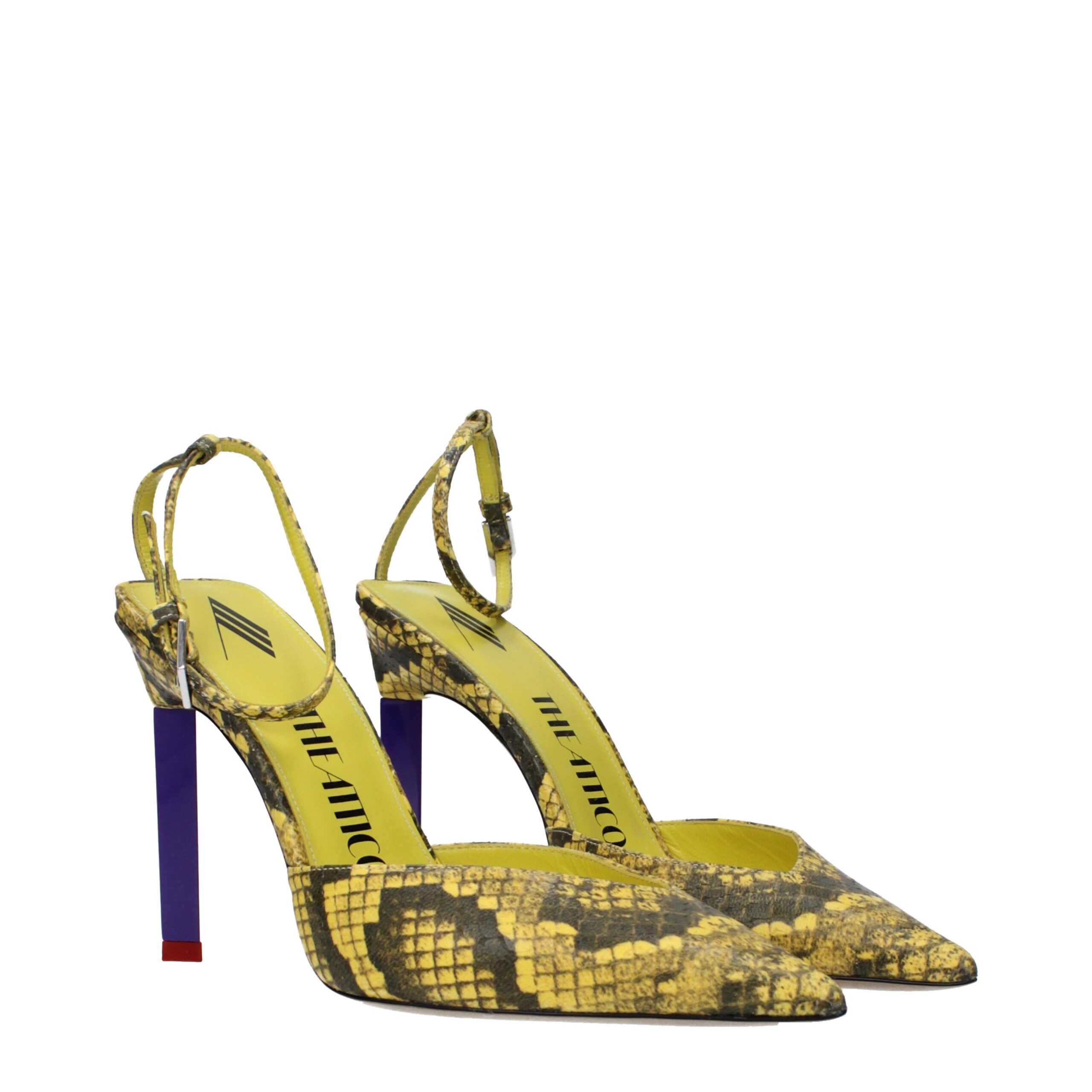 The Attico Yellow Leather High Heel Pumps - Image 2