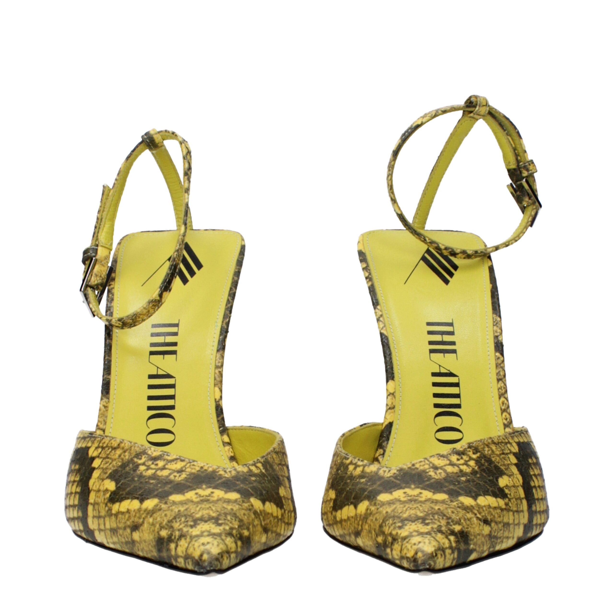 The Attico Yellow Leather High Heel Pumps - Image 3