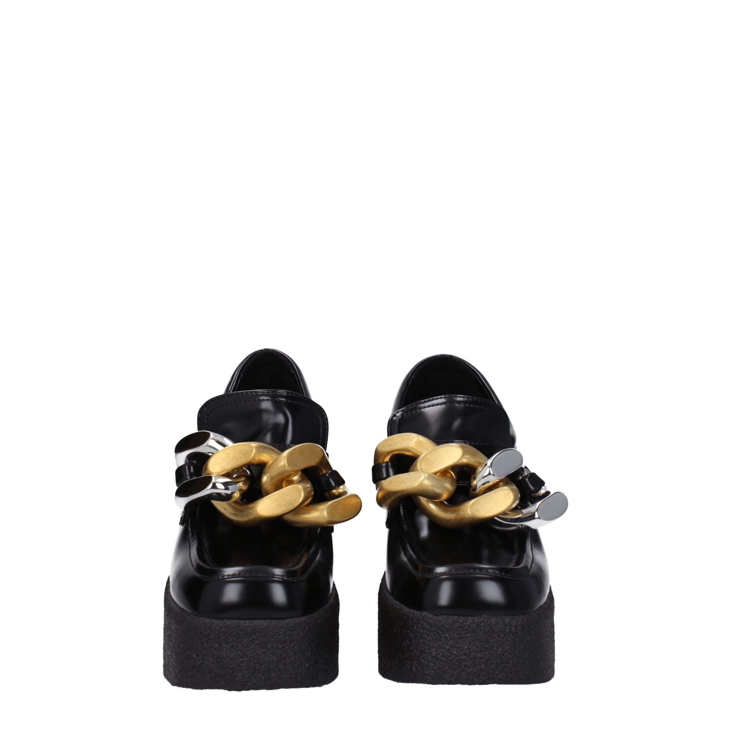 Stella McCartney Black Leather Platform Loafers - Image 3