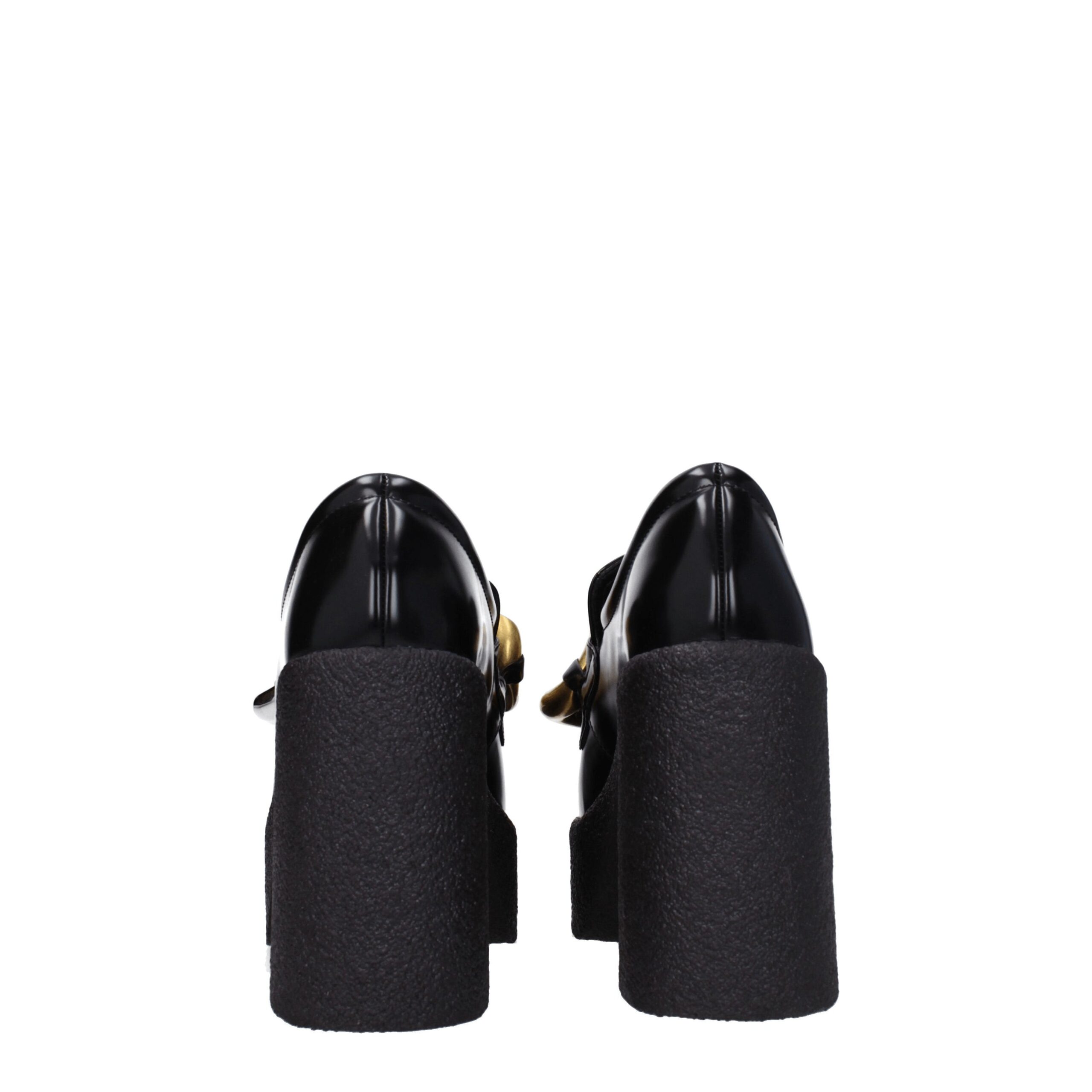 Stella McCartney Black Leather Platform Loafers - Image 5