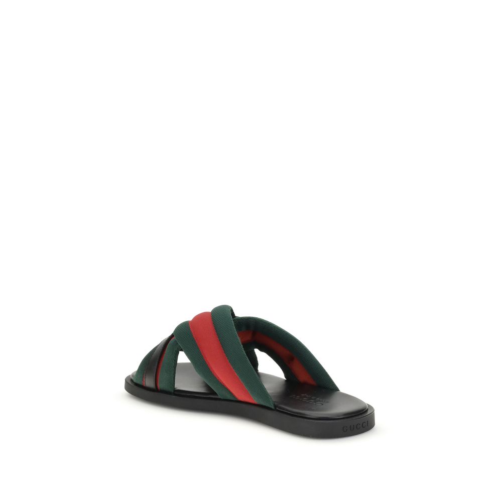 Gucci Web Sandals with Interlocking GG - Image 3