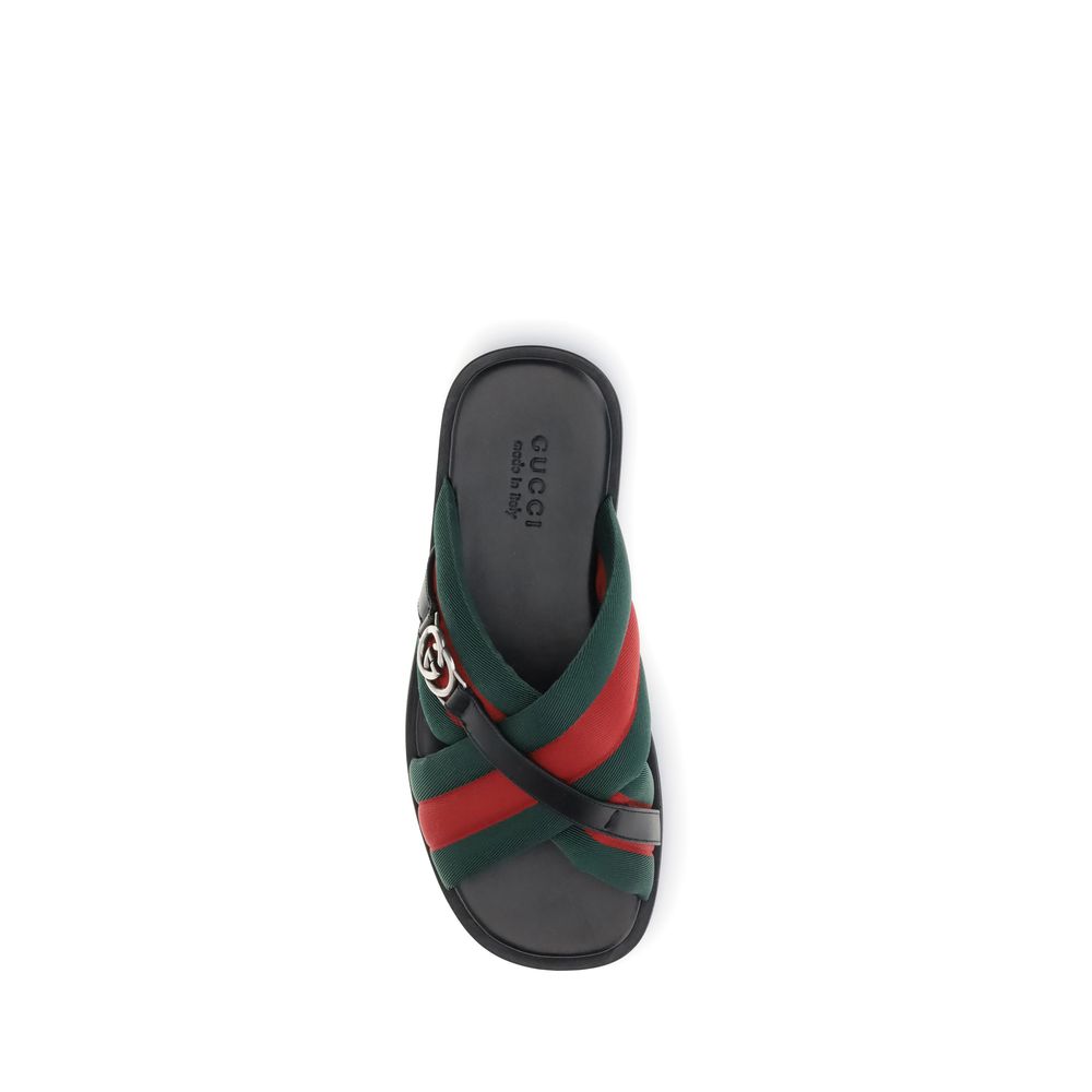 Gucci Web Sandals with Interlocking GG - Image 4