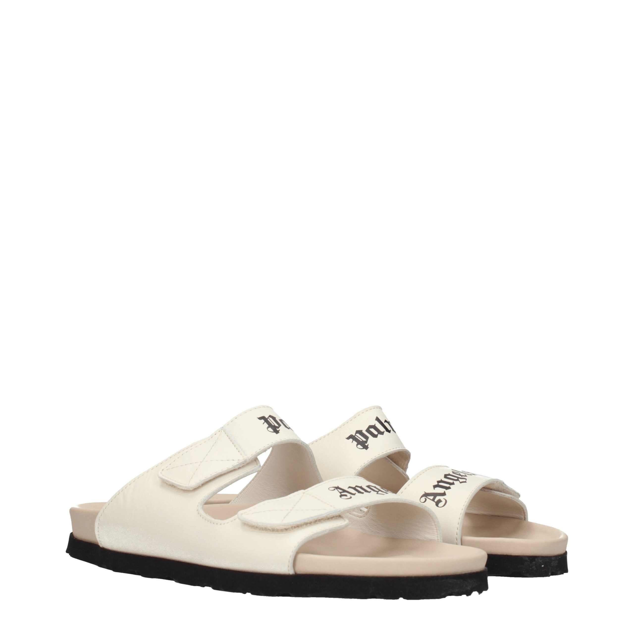 Palm Angels Beige Leather Slippers - Image 2