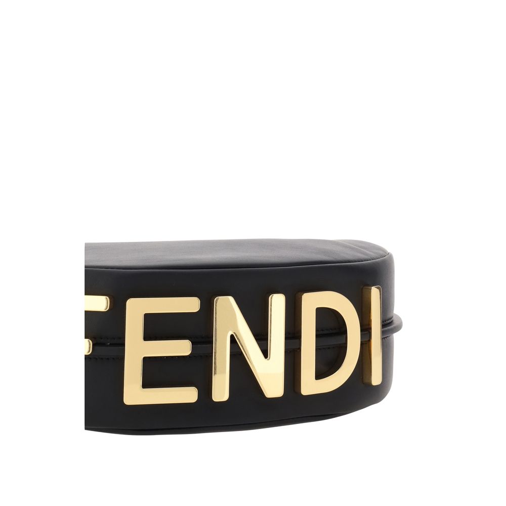 Fendi Black Calf Leather Bos Taurus Shoulder Bag - Image 4