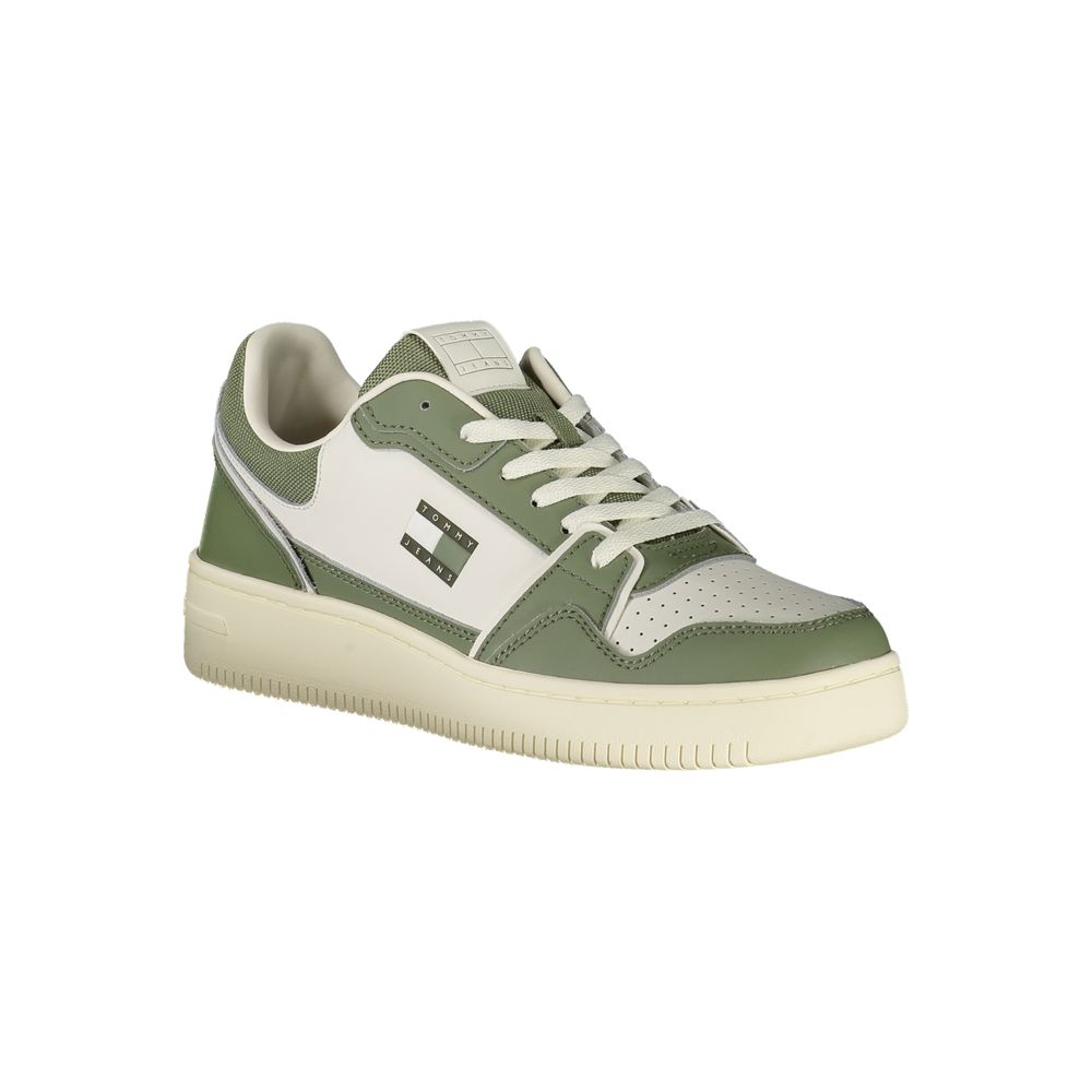 Tommy Hilfiger Green Leather Men Sneaker - Image 2