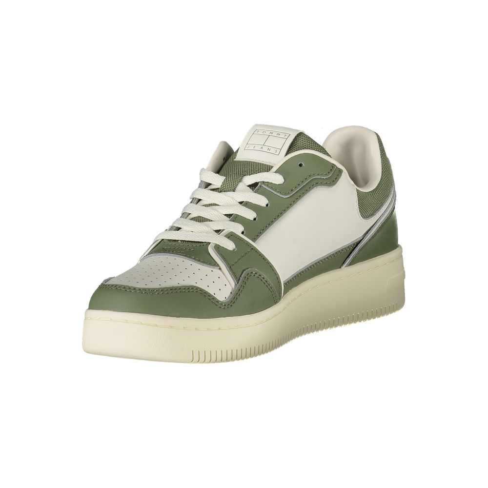 Tommy Hilfiger Green Leather Men Sneaker - Image 3
