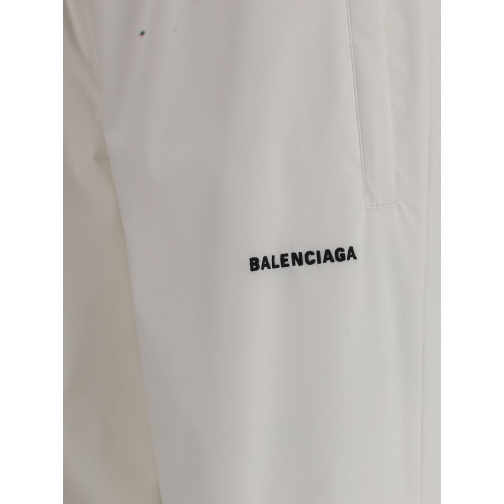 Balenciaga White Polyester Joggers (Workout Pants) - Image 3
