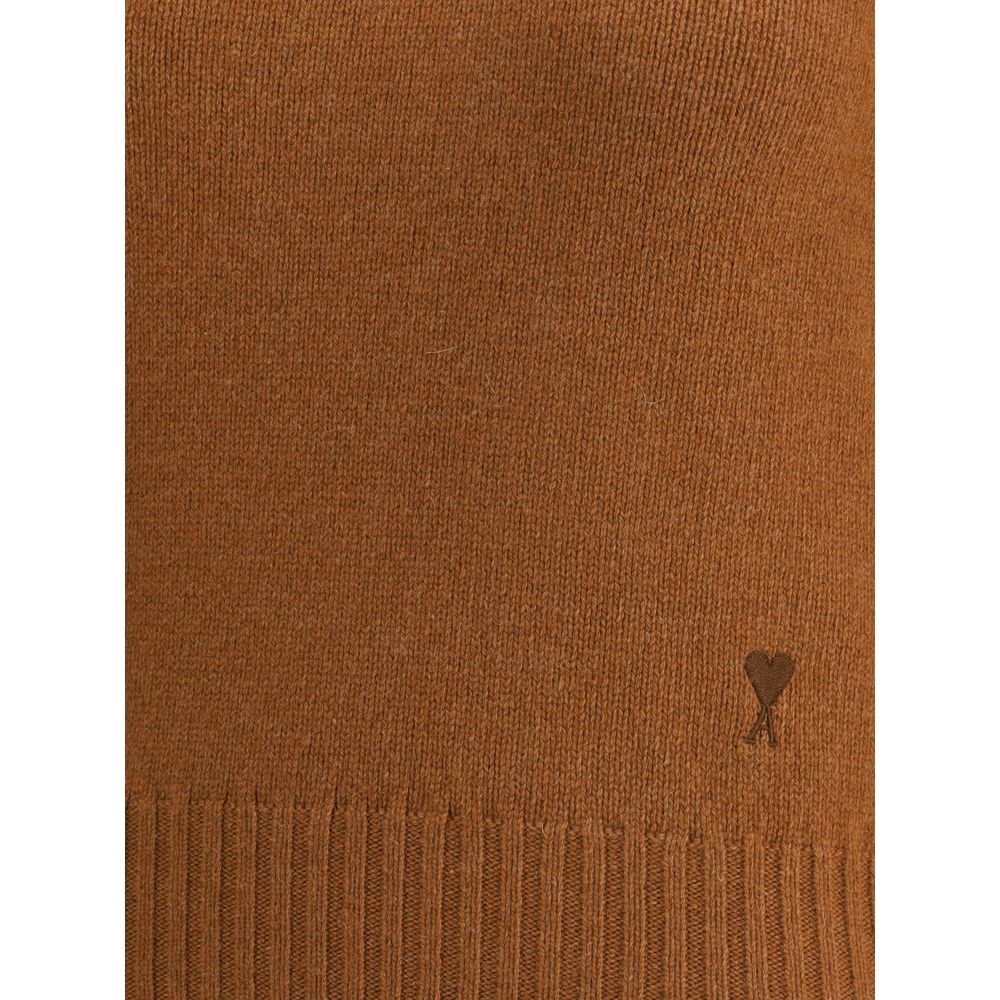 Ami Paris Brown Cashmere Sweatshirt - Image 3