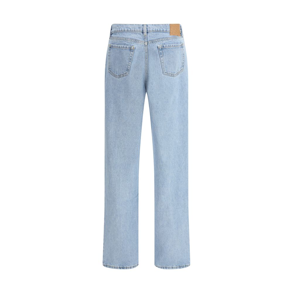 Magda Butrym Light Blue Cotton Straight-Leg Jeans - Image 2