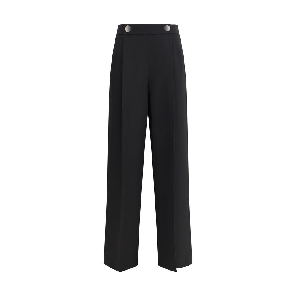 Giorgio Armani Black Silk Casual Pants