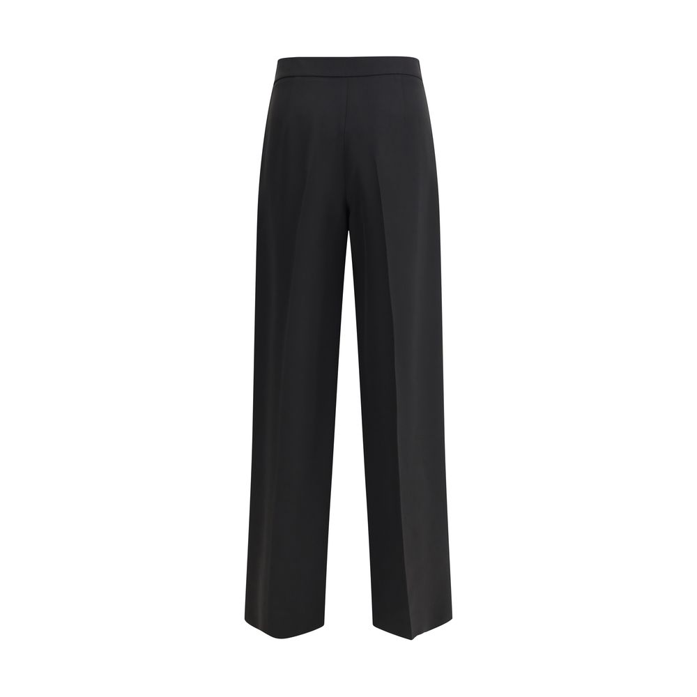 Giorgio Armani Black Silk Casual Pants - Image 2