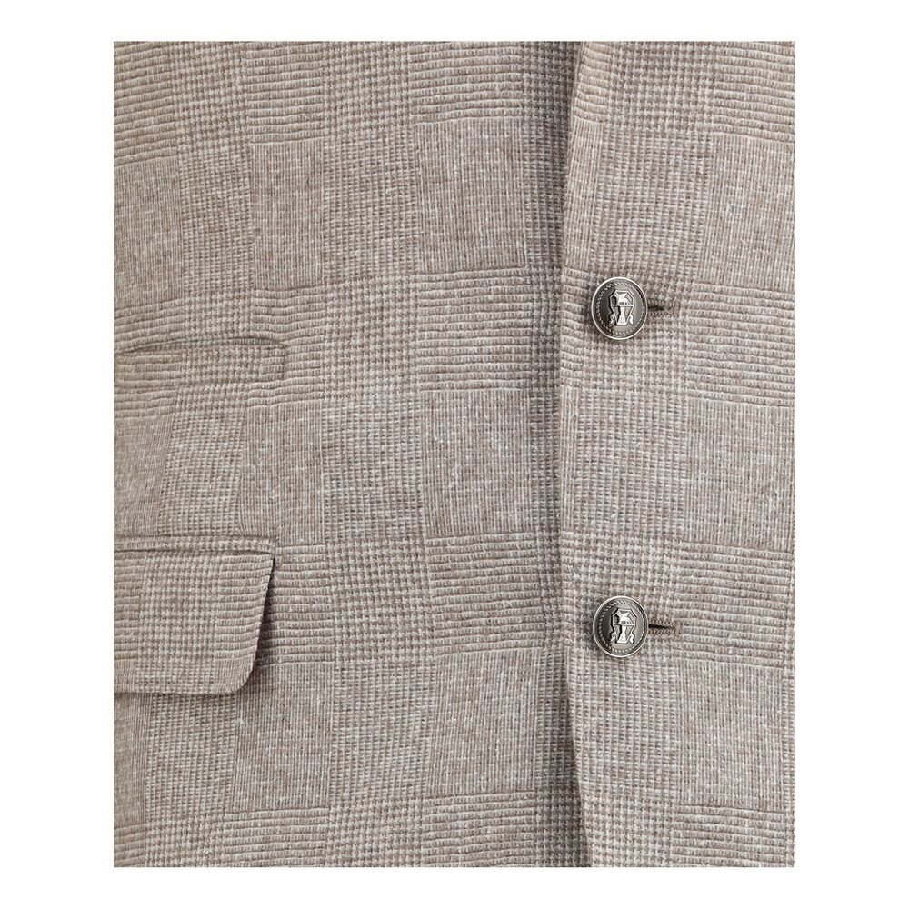 Brunello Cucinelli Beige Silk Two-Piece Suit - Image 3