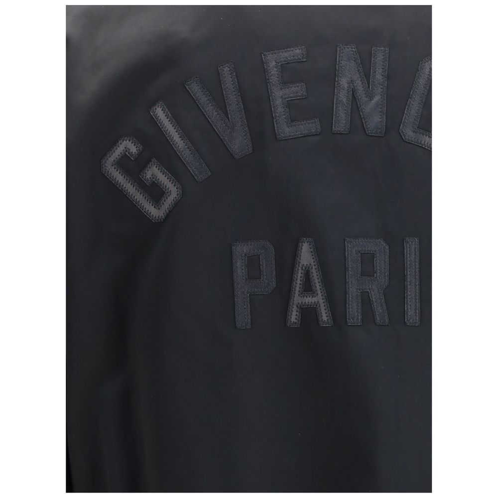 Givenchy Leather and satin bomber Jacket - Image 4