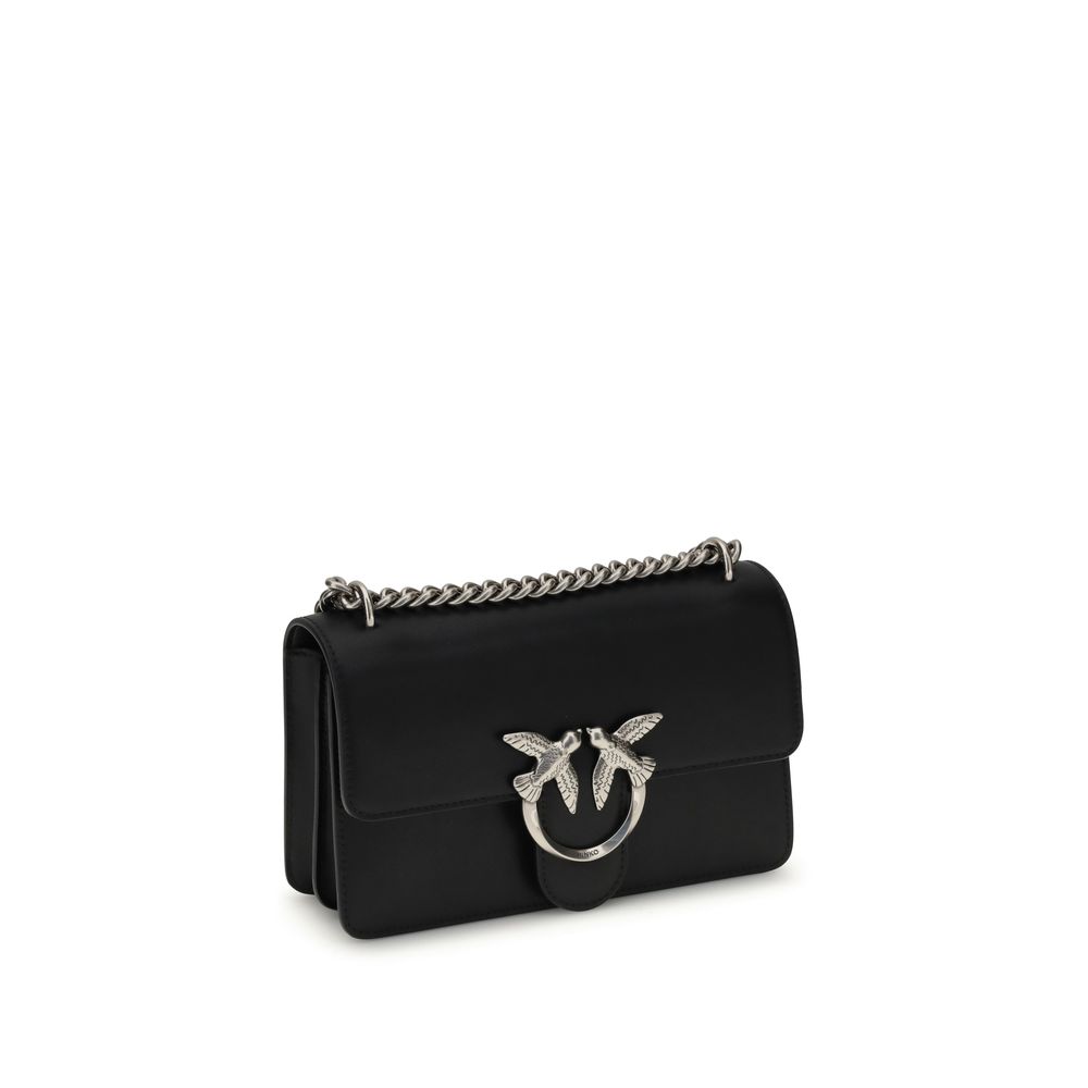 PINKO Black Calf Leather Bos Taurus Shoulder Bag - Image 2