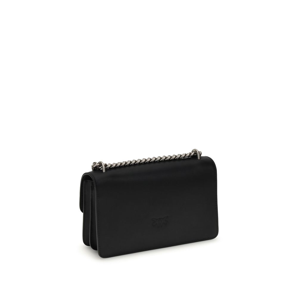 PINKO Black Calf Leather Bos Taurus Shoulder Bag - Image 3