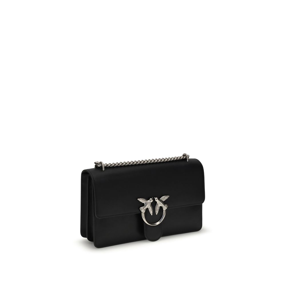 PINKO Black Calf Leather Bos Taurus Shoulder Bag - Image 2