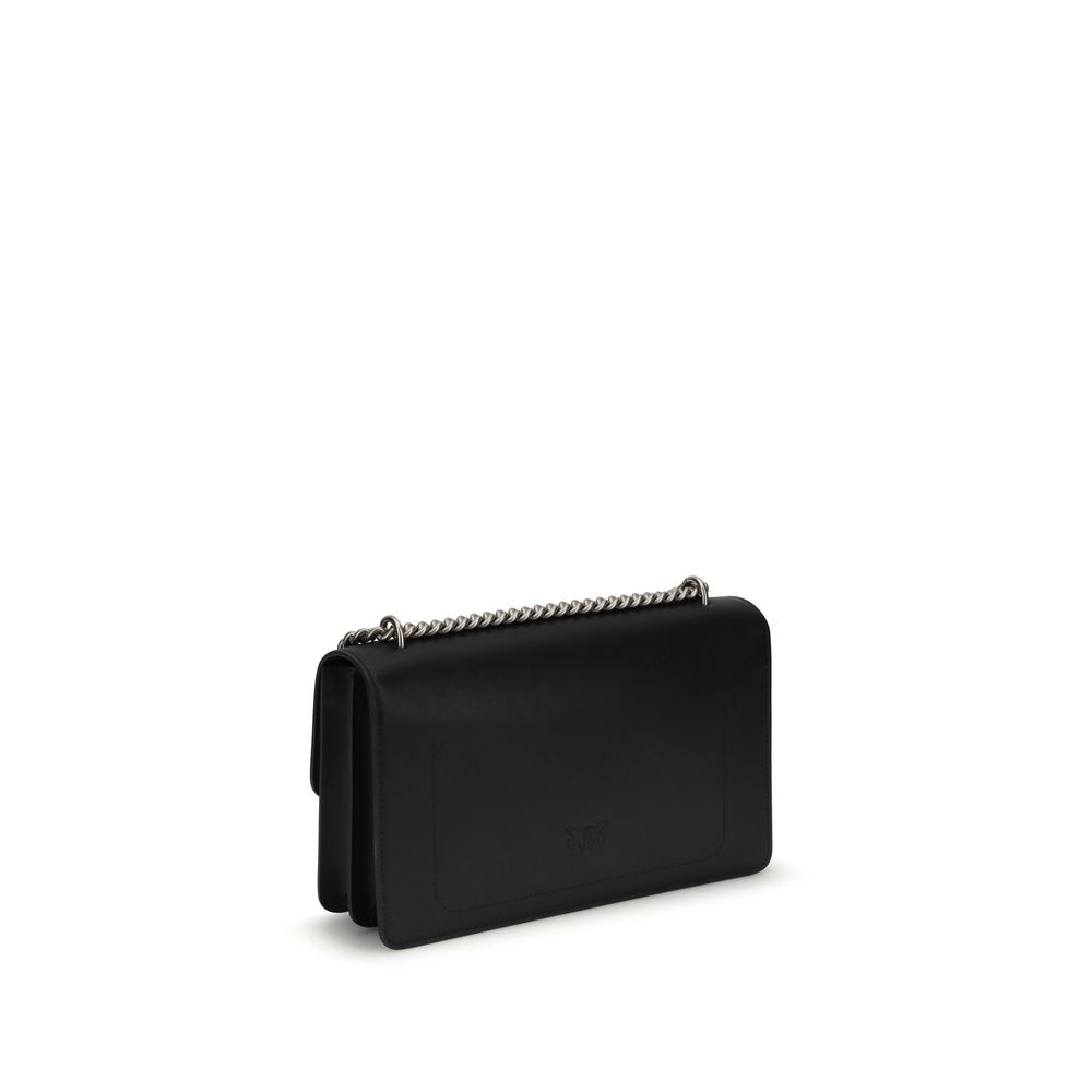 PINKO Black Calf Leather Bos Taurus Shoulder Bag - Image 3