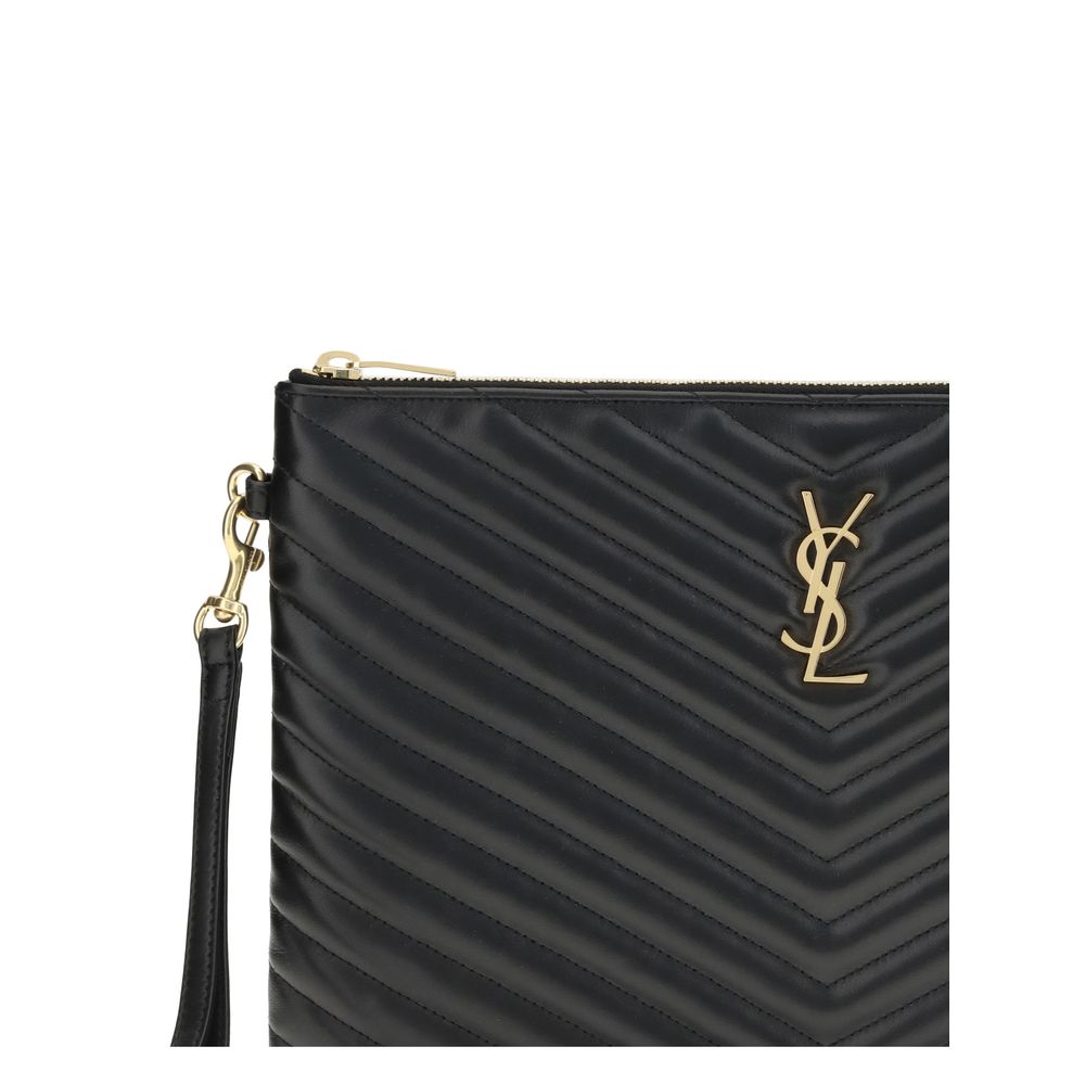 Saint Laurent Matelassé leather Pouch - Image 3