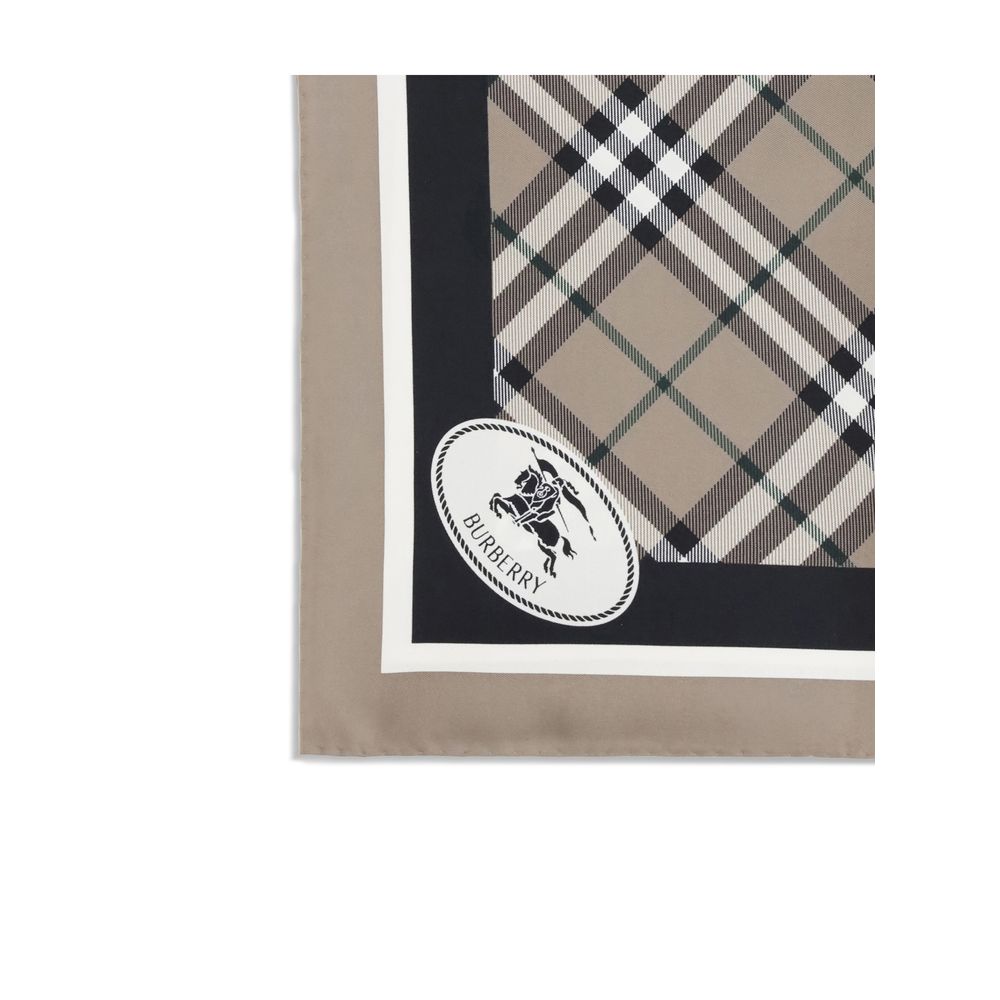 Burberry Beige Silk Scarf - Image 3
