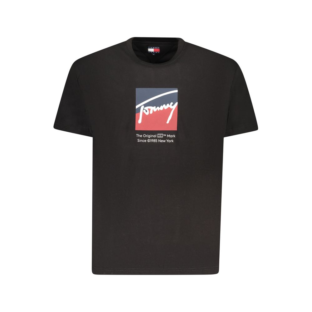 Tommy Hilfiger Black Cotton Men's T-Shirt