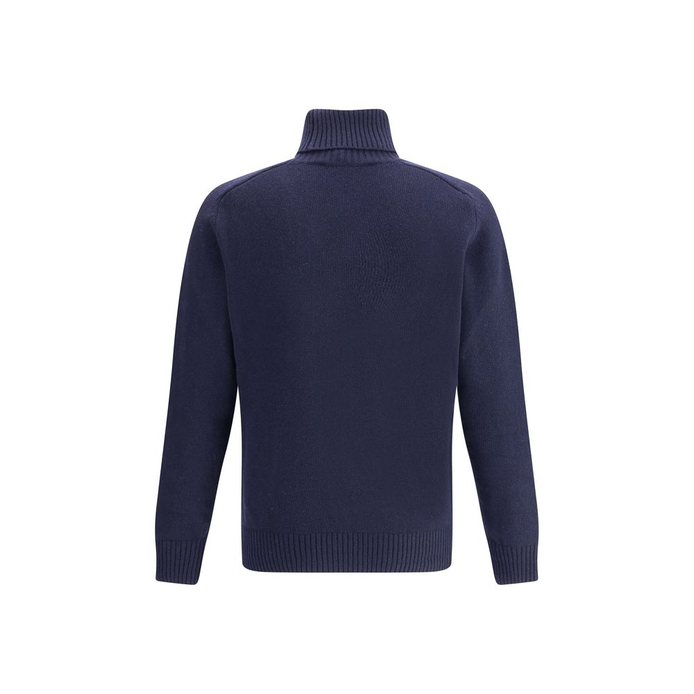 Brooksfield Blue Fleece Wool Turtleneck - Image 2
