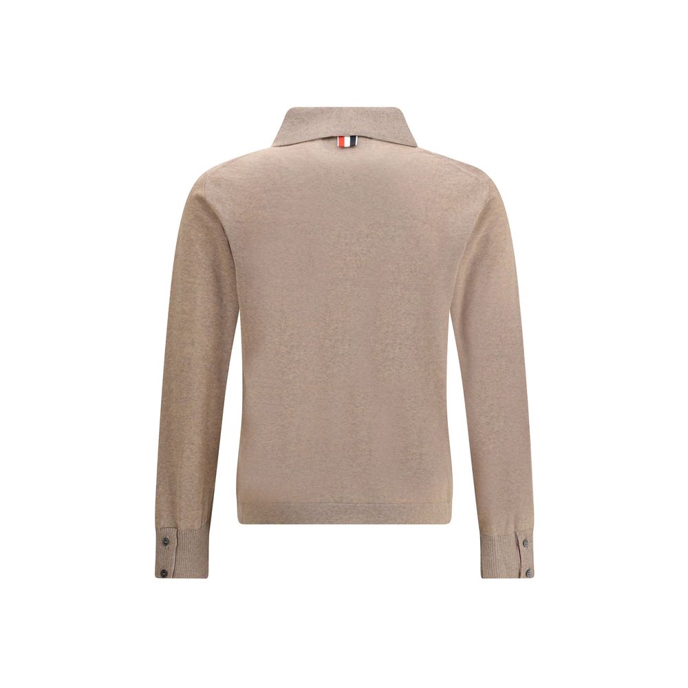 Thom Browne Beige Fleece Wool Cardigan - Image 2