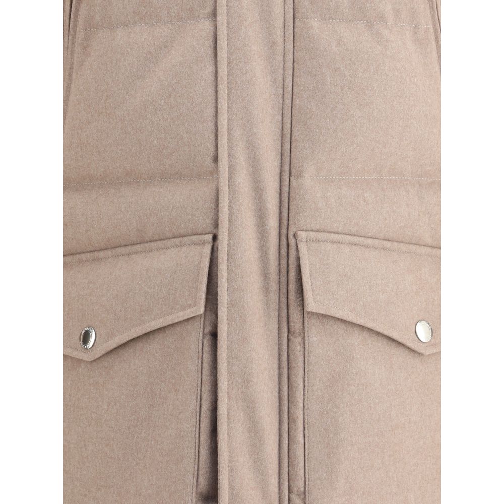 Brunello Cucinelli Beige Cashmere Coat - Image 3