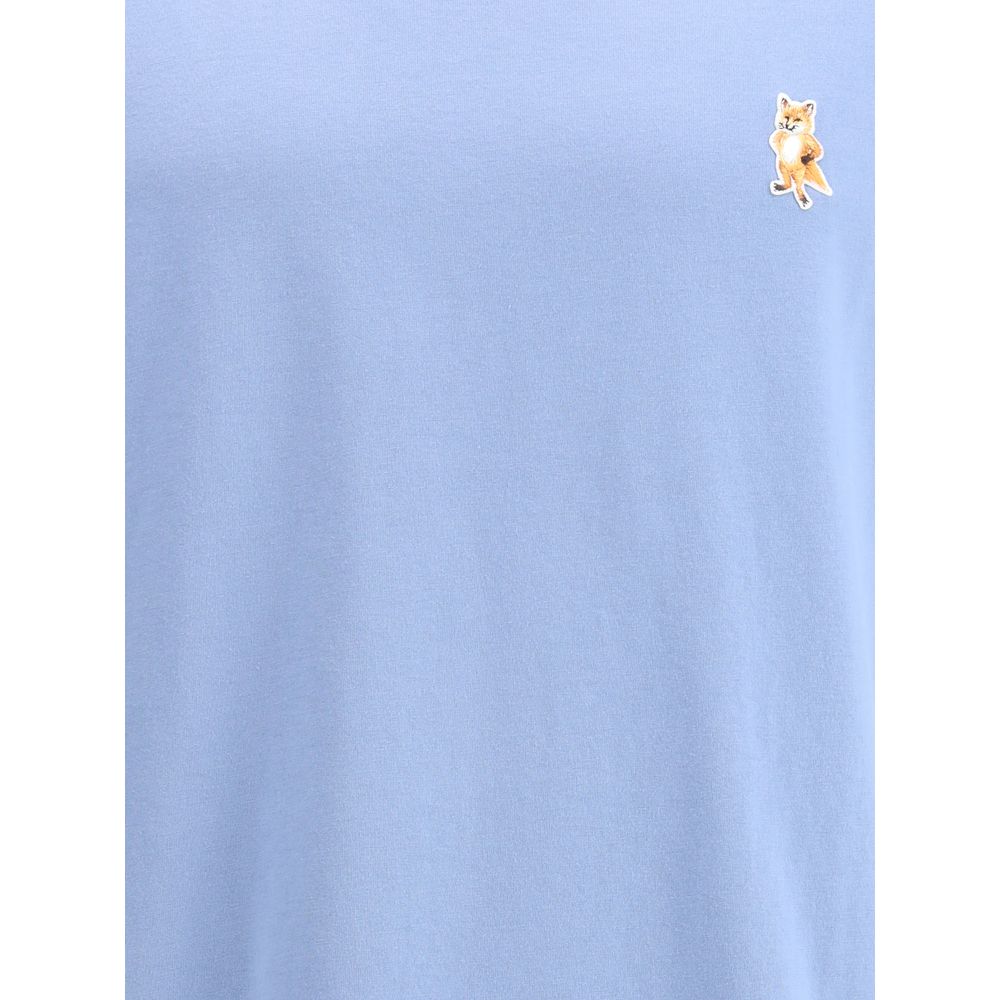 Maison Kitsuné Light Blue Cotton T-Shirt - Image 3