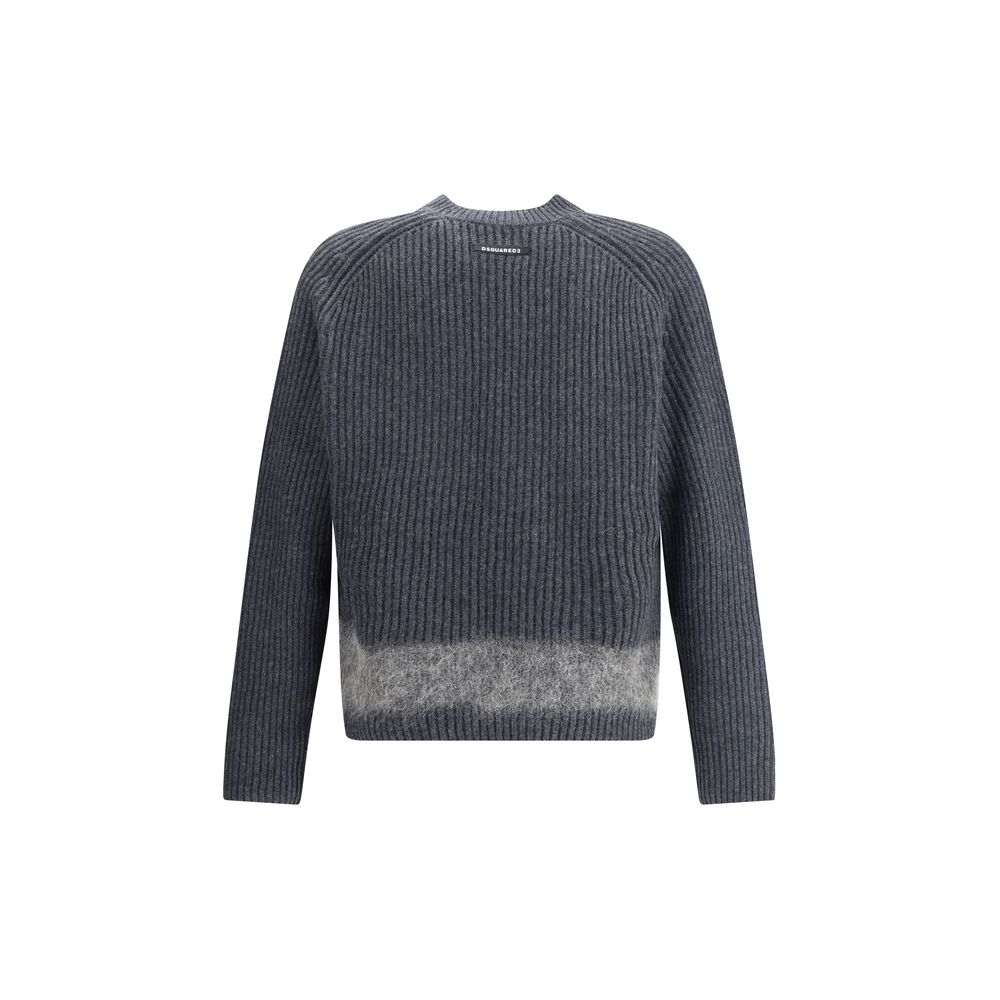 Dsquared² Gray Wool Sweatshirt - Image 2