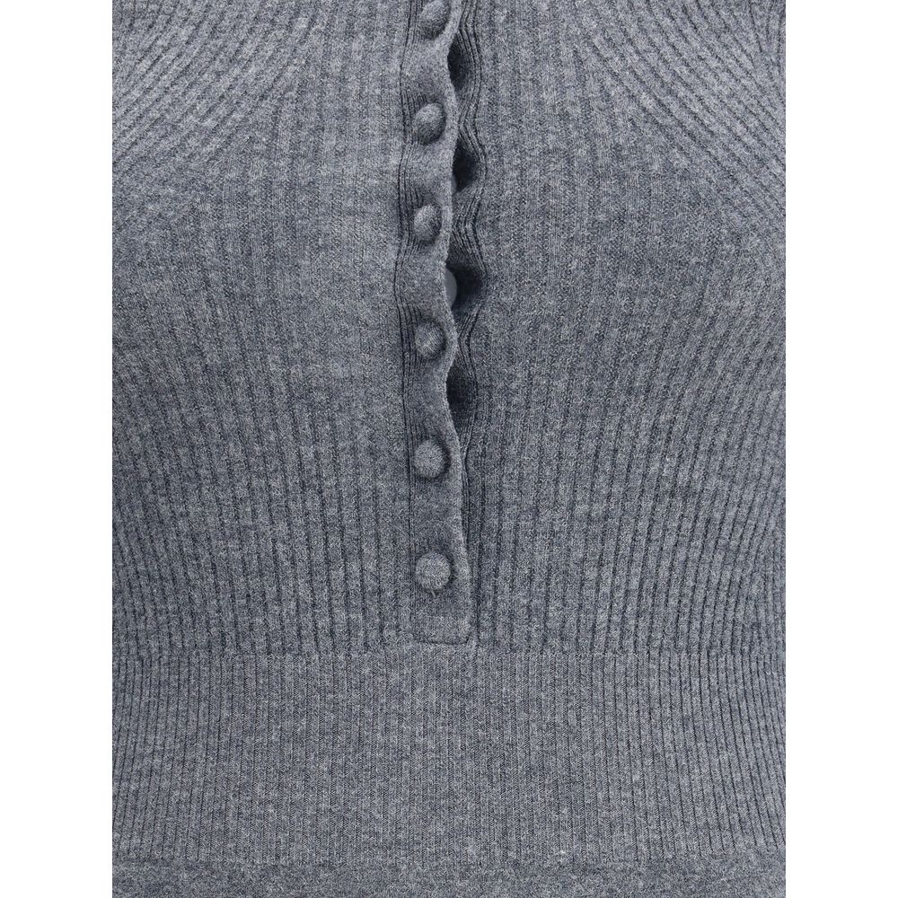 Self-Portrait Long-sleeved wool Bodysuit - Image 3