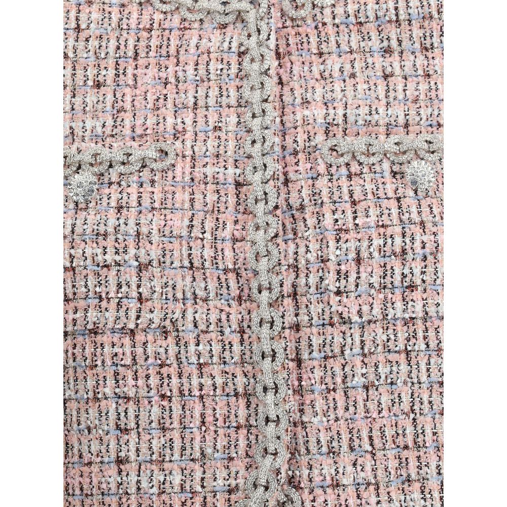 Self-Portrait Bouclé fur cuffed Jacket - Image 3