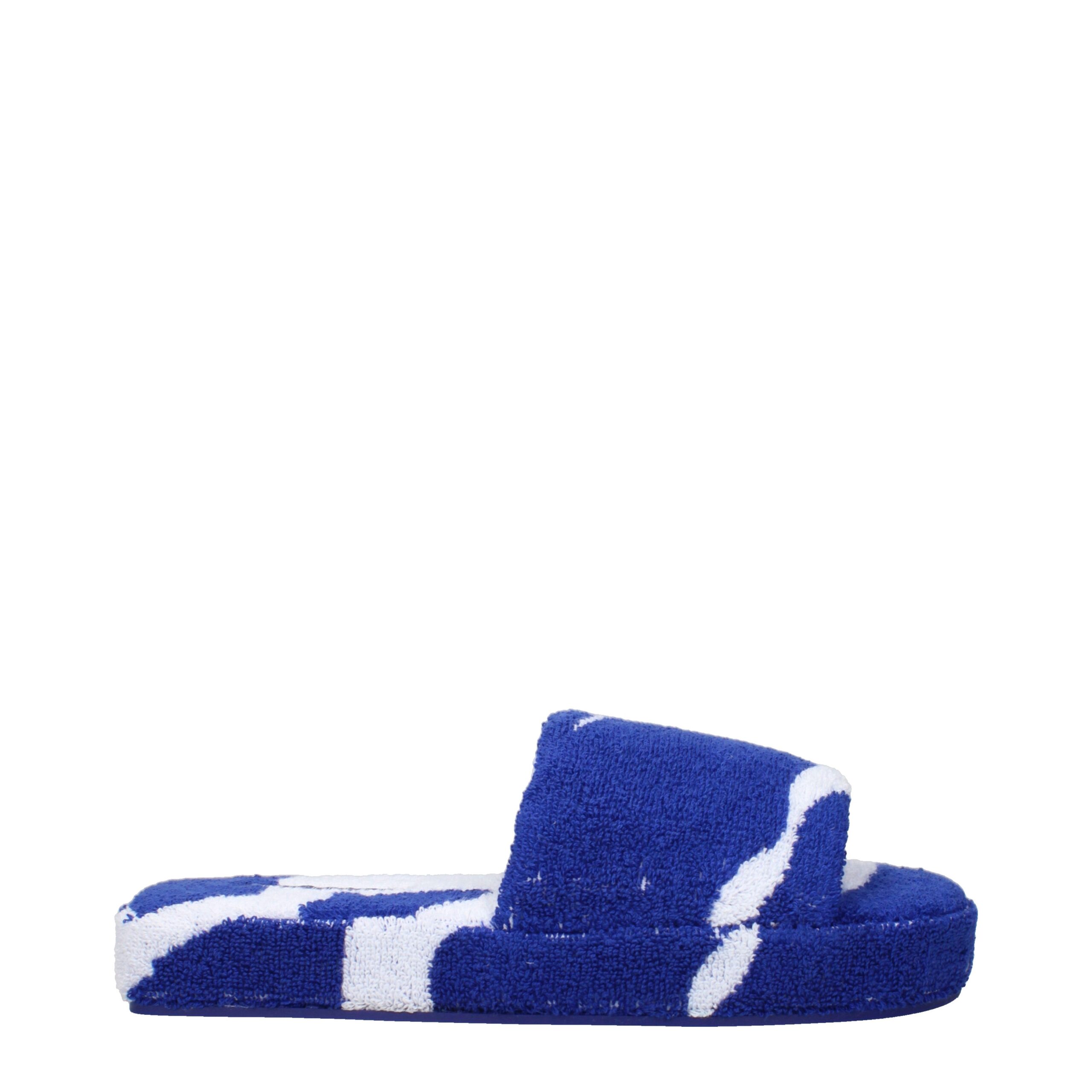 Burberry Blue Fabric Slippers Sandals