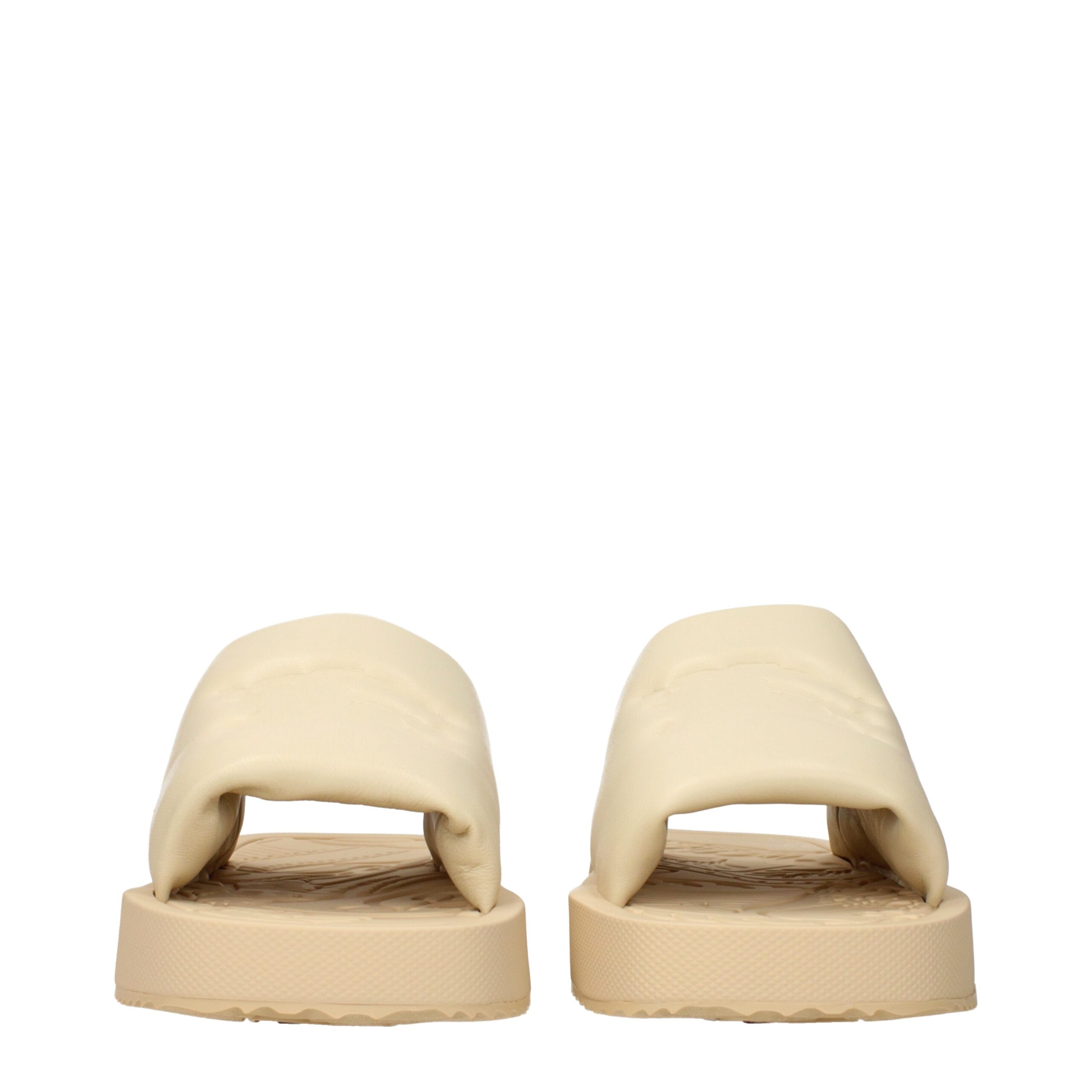 Burberry Beige Leather Slippers Sandals - Image 3