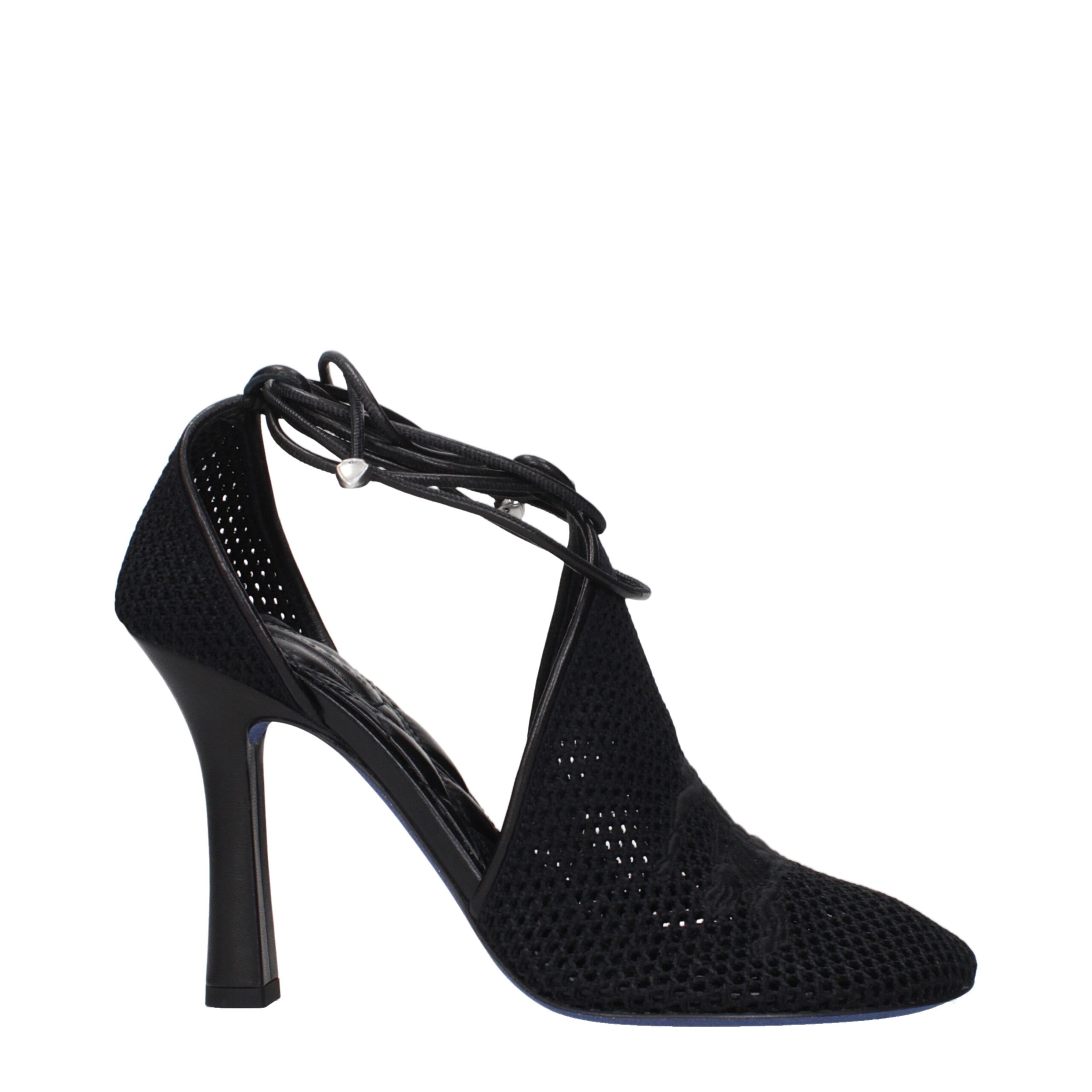 Burberry Black Fabric High Heel Pumps
