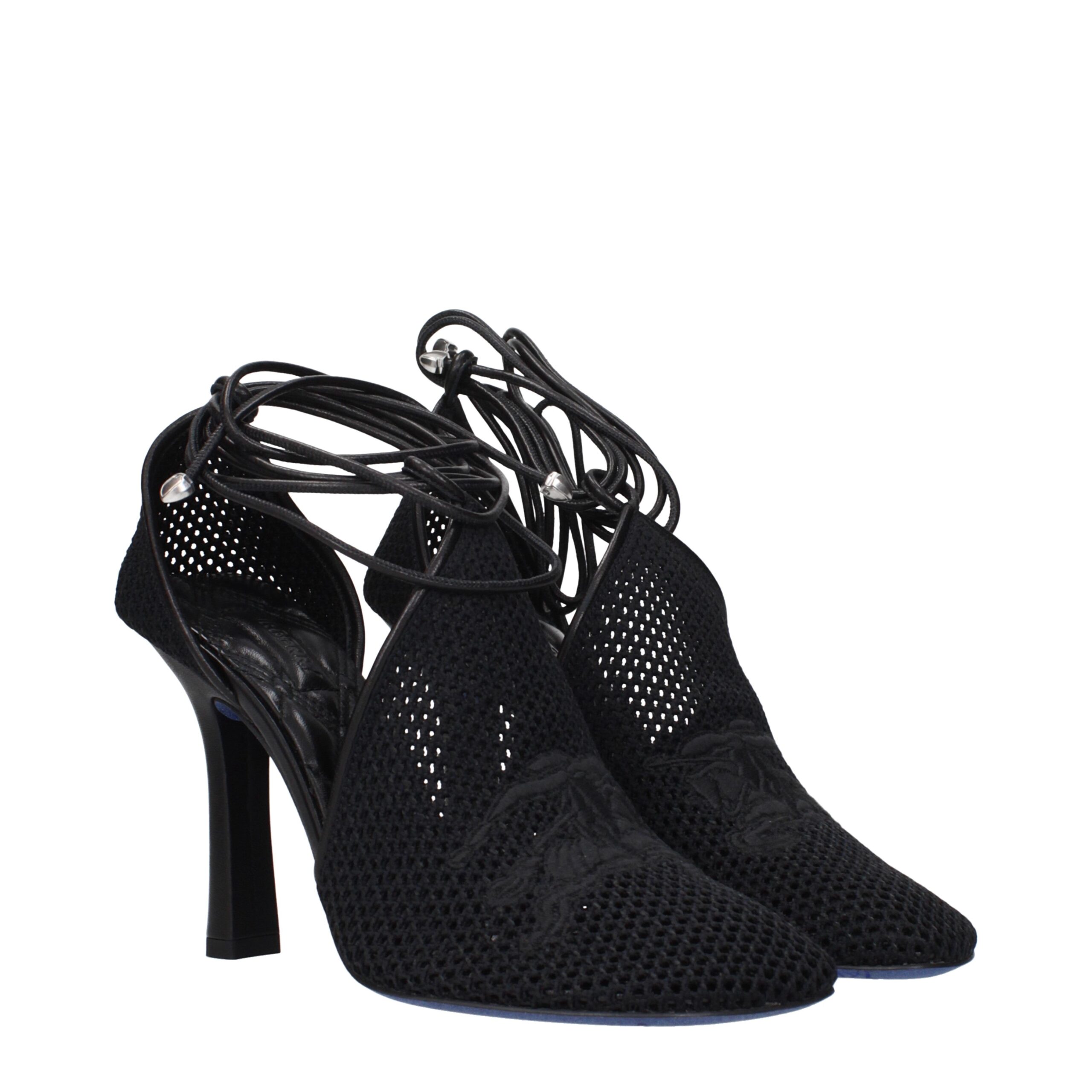 Burberry Black Fabric High Heel Pumps - Image 2