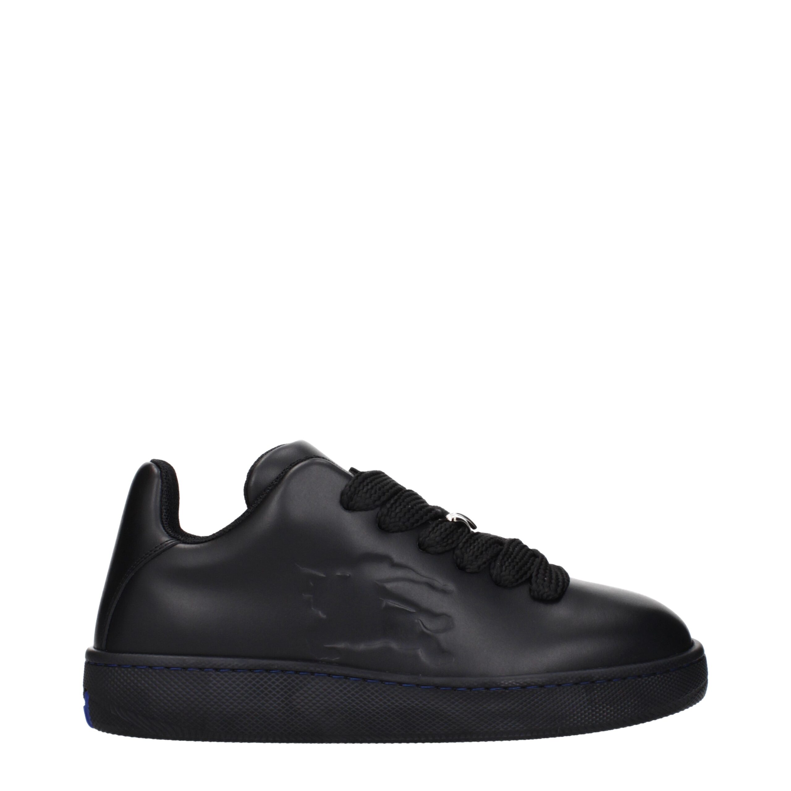 Burberry Black Leather Low Tops