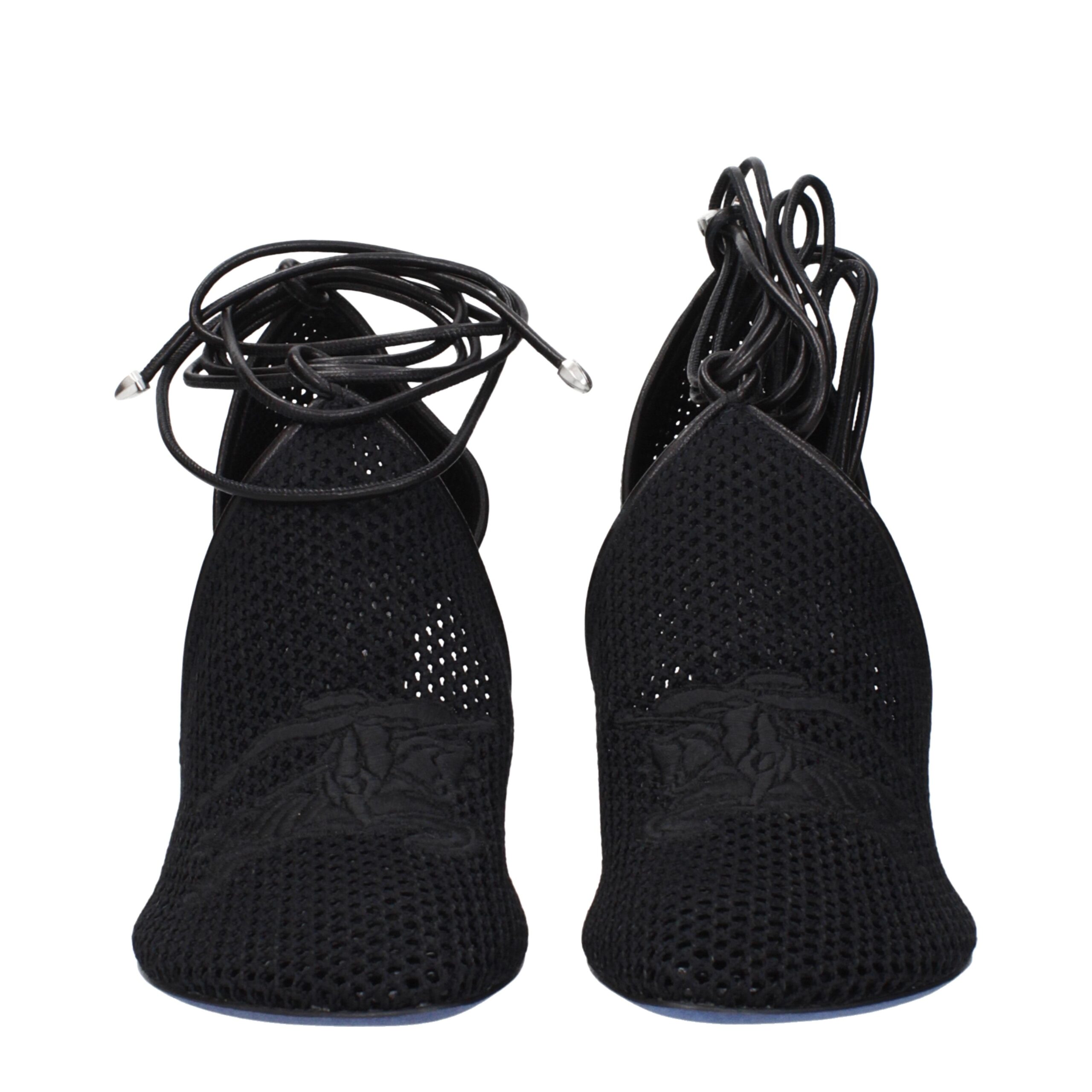 Burberry Black Fabric High Heel Pumps - Image 3