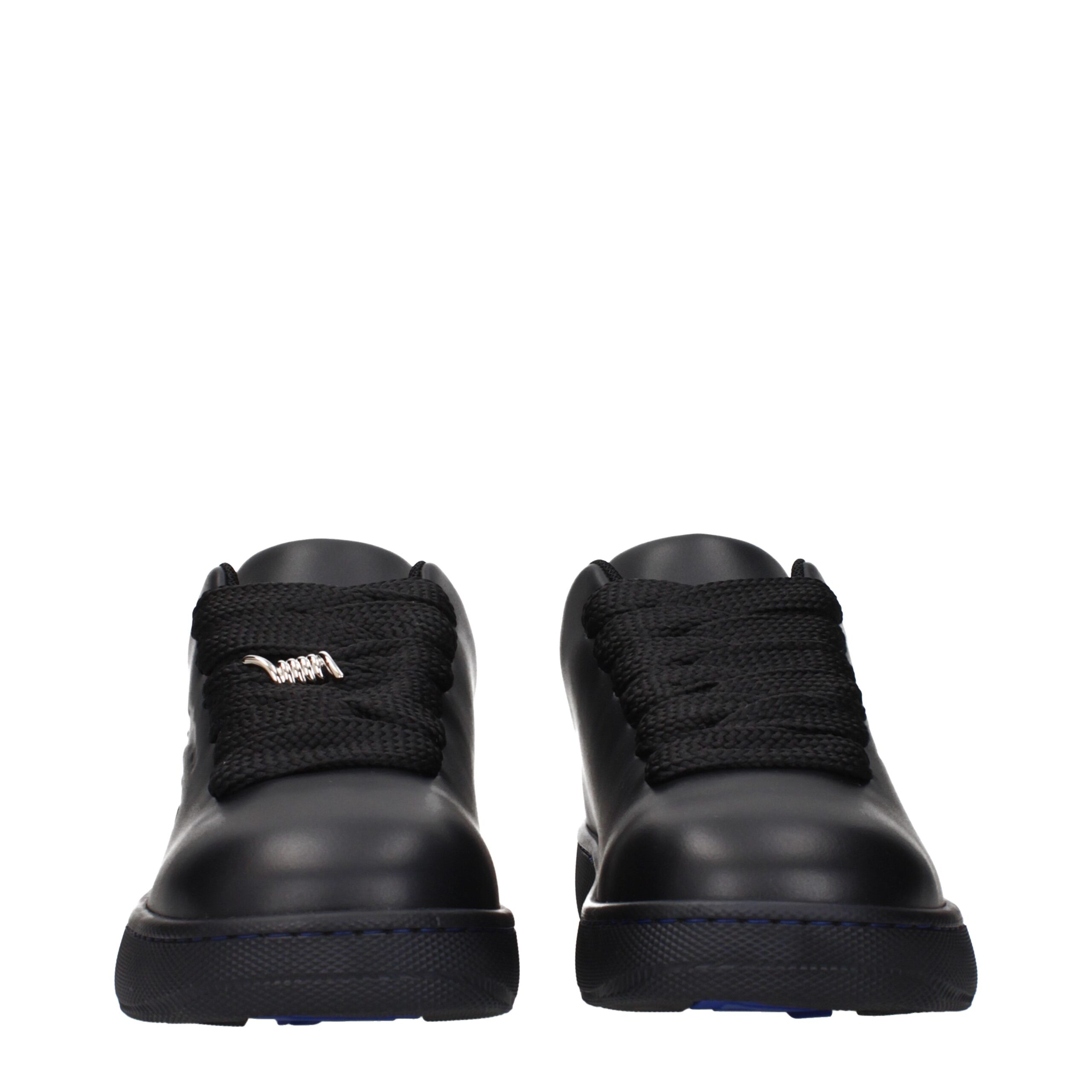 Burberry Black Leather Low Tops - Image 3