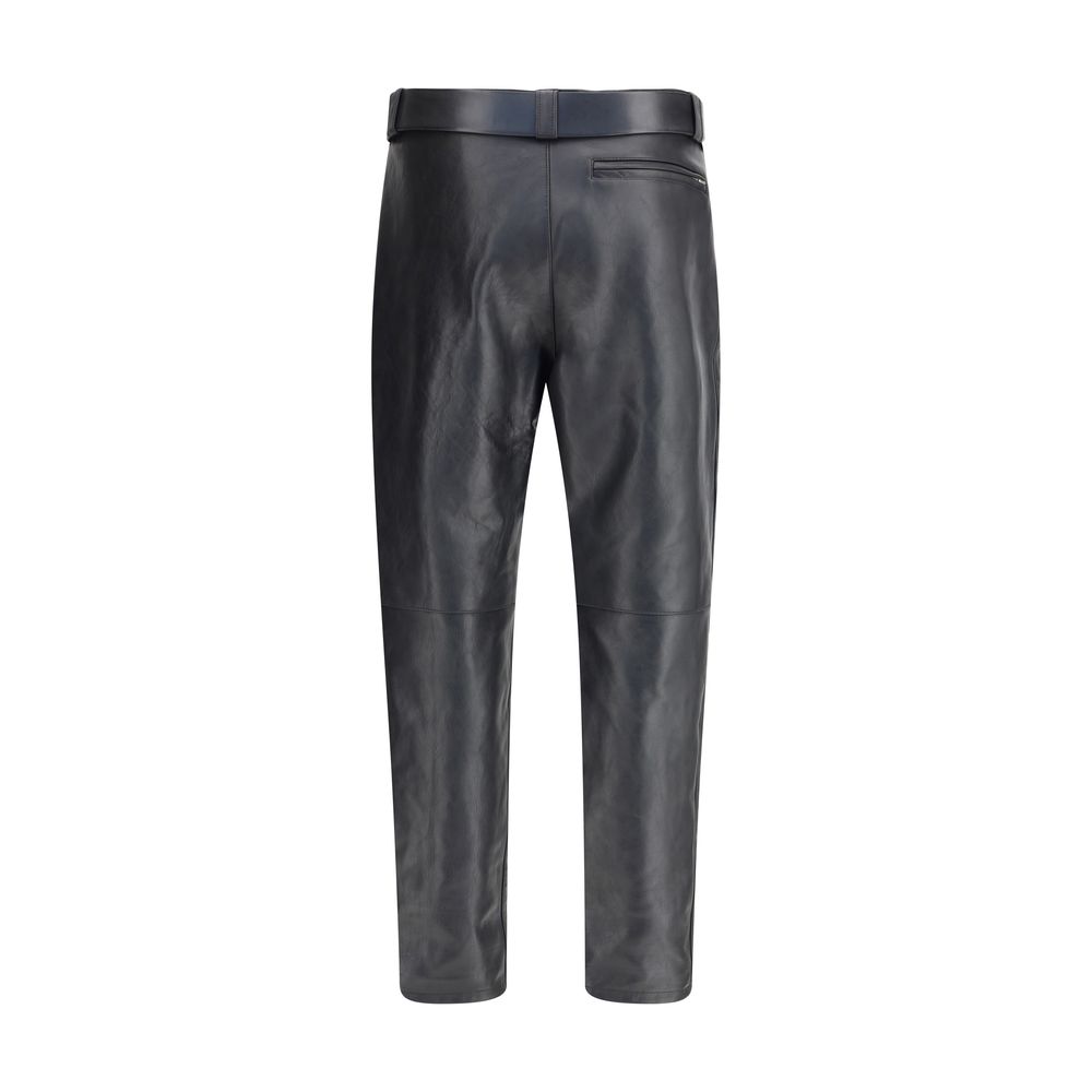 Saint Laurent Hammered leather belted Pants - Image 2